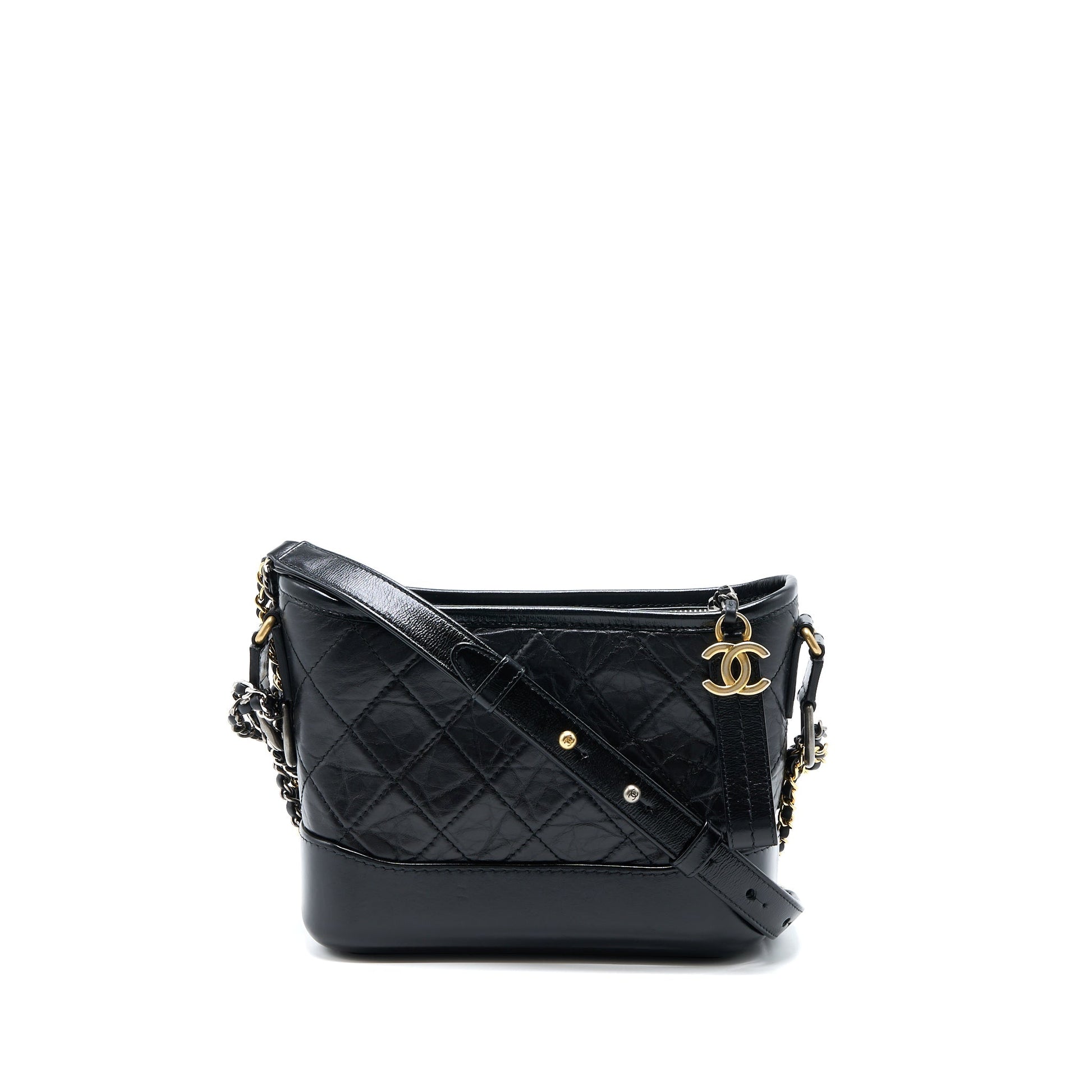 Chanel Gabrielle Hobo Hardware Multicolour Black Small Shoulder Bag Multicolour Hardware