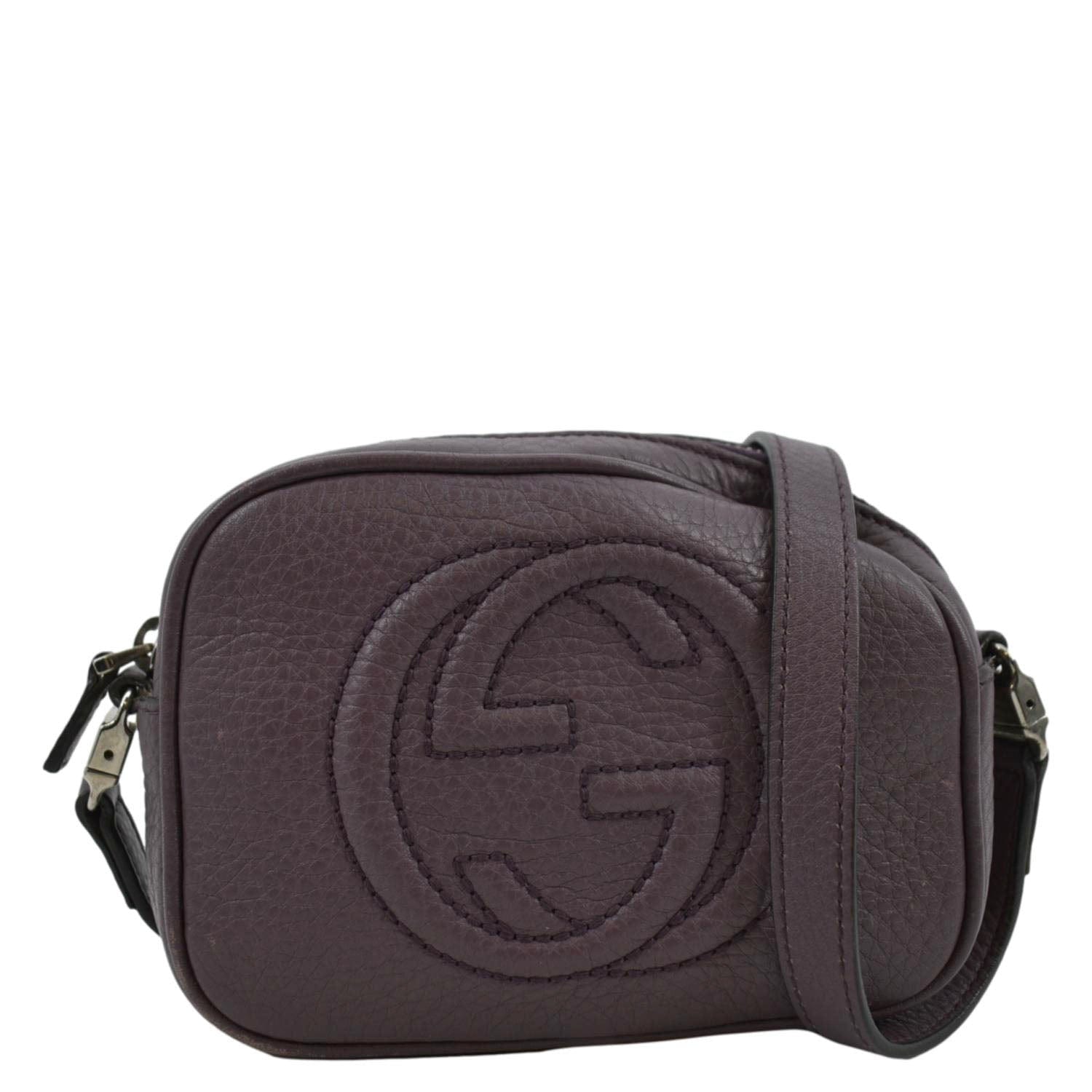 Gucci Soho Disco Crossbody Bag Peonia Flower Leather