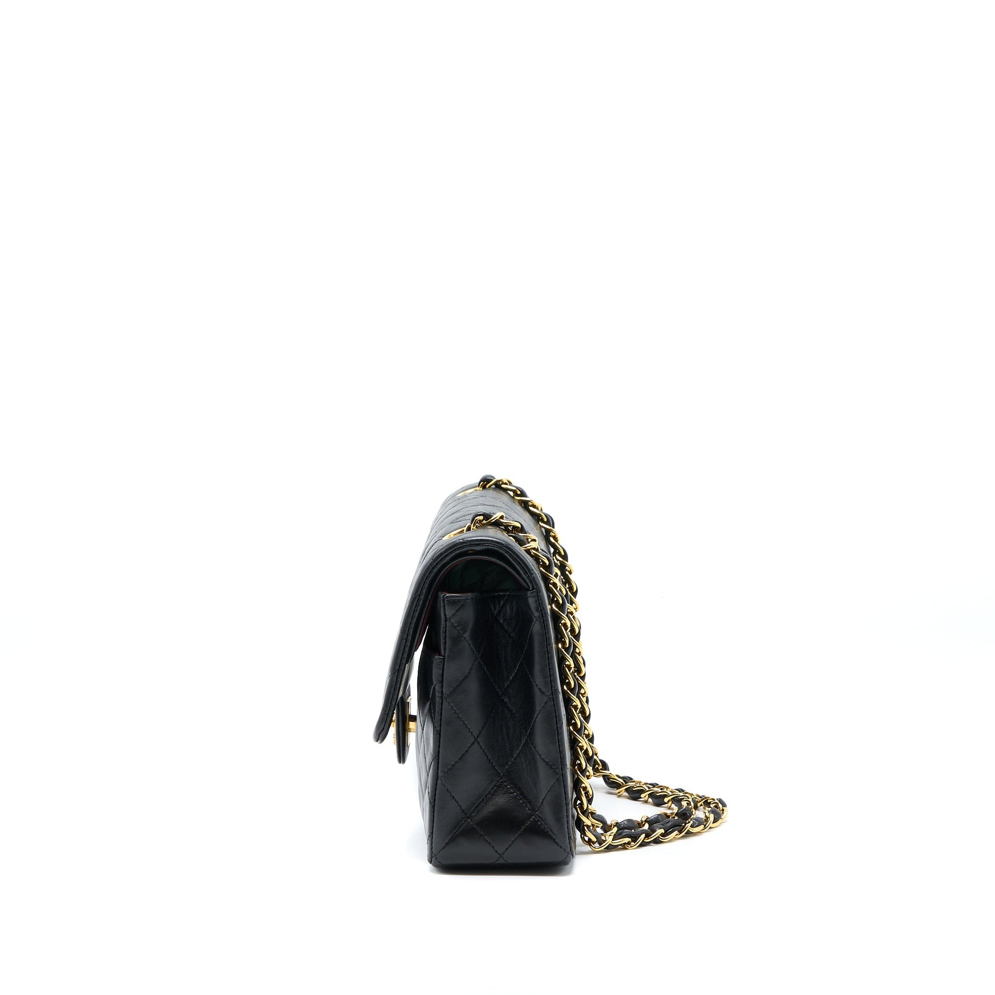 Chanel Flap Lambskin GHW Black Shoulder Bag Lambskin Ghw