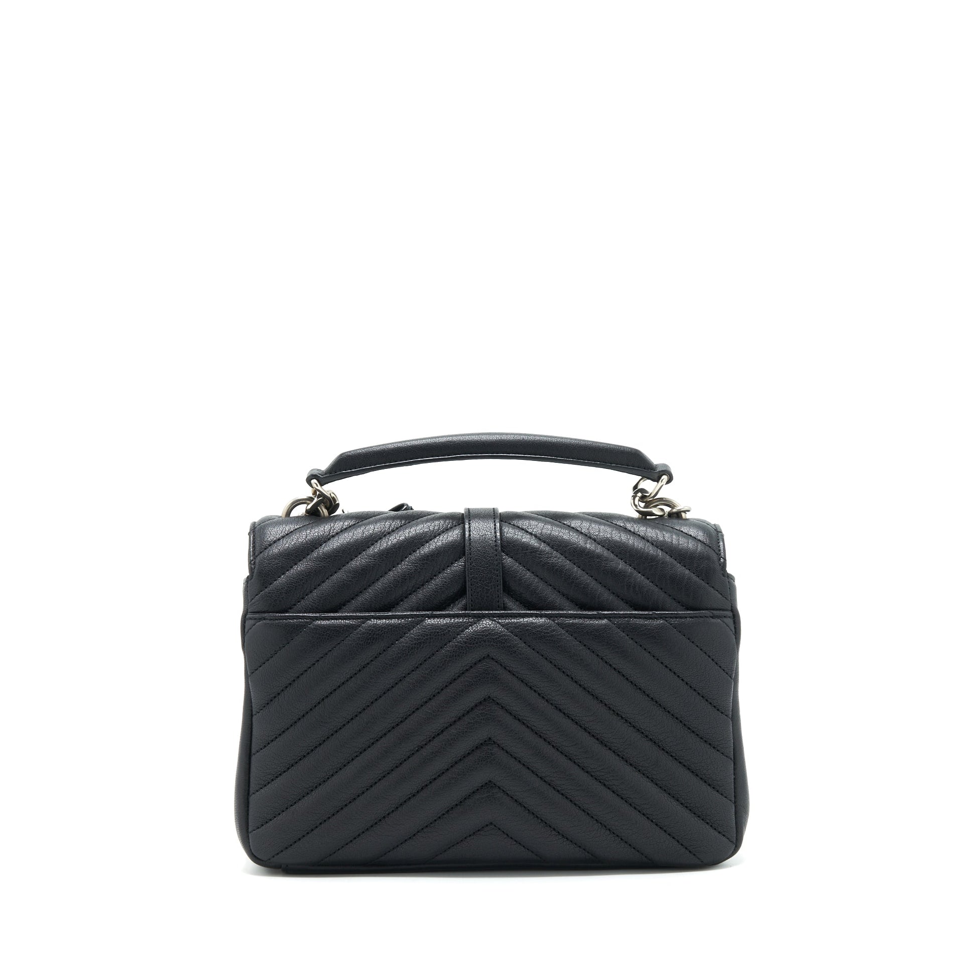 YSL Saint Laurent Saint Laurent College Purse Limited Edition Ruthenium Black Travel Bag