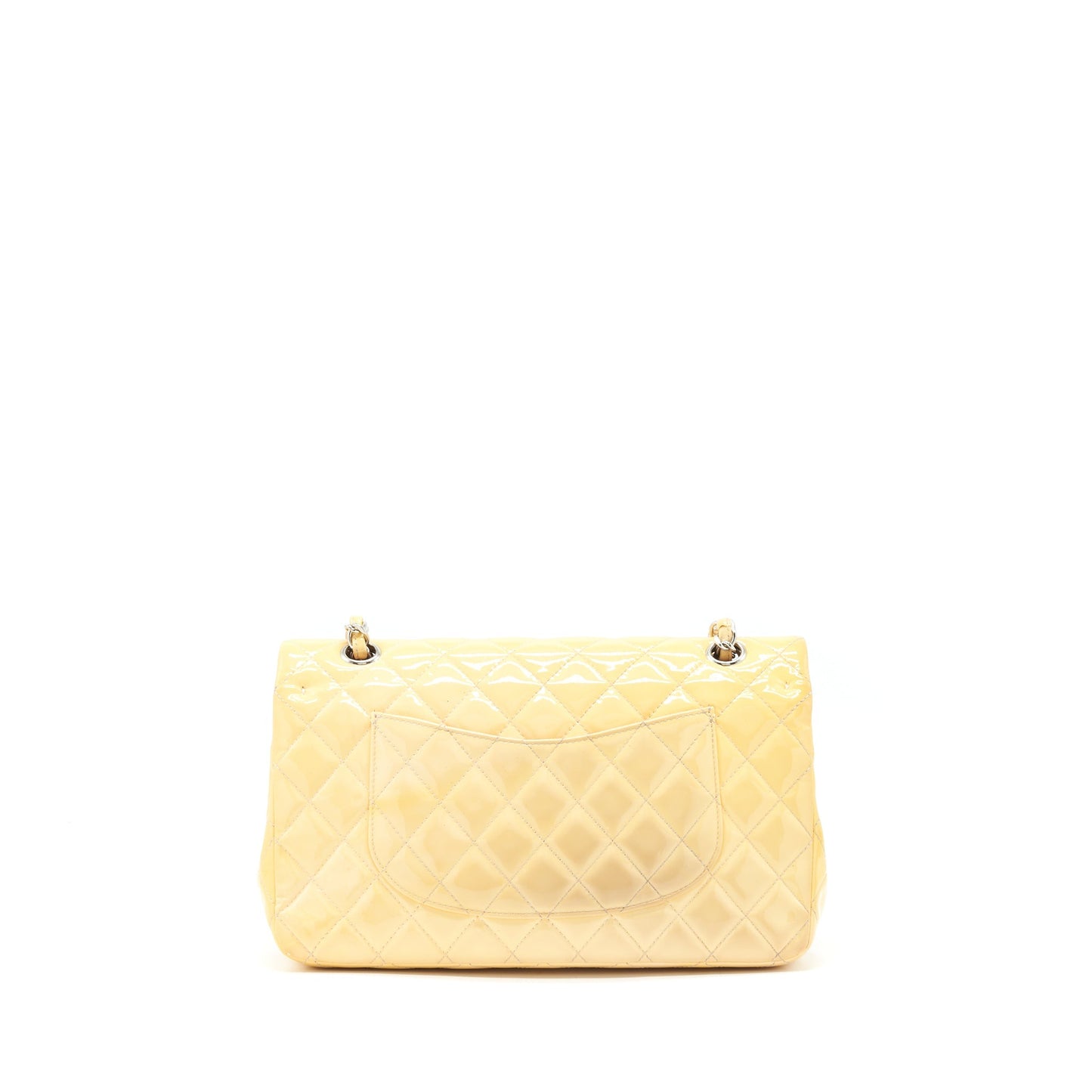 Chanel Classic Double Flap Yellow Patent SHW Shoulder Bag