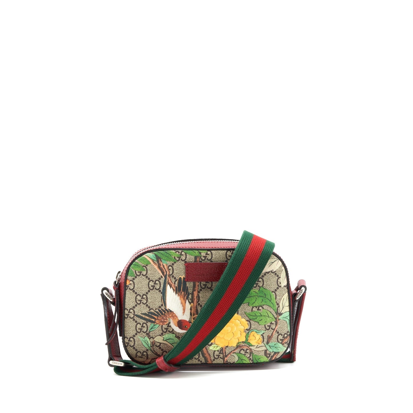 Gucci Printed Supreme Camera Bag Canvas Red Travel Bag