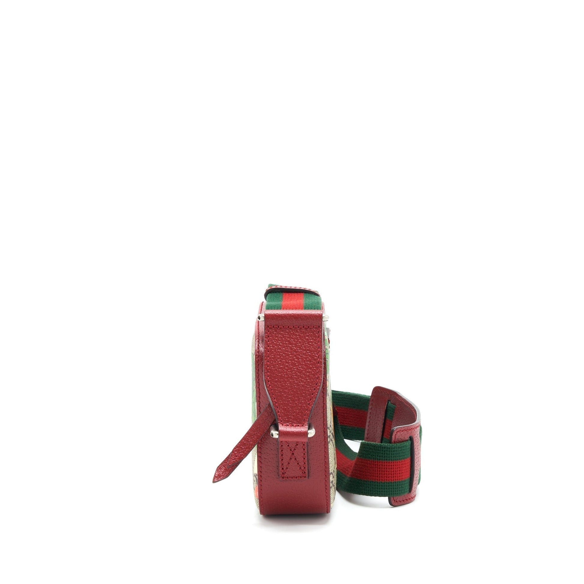 Gucci Printed Supreme Camera Bag Canvas Red Travel Bag