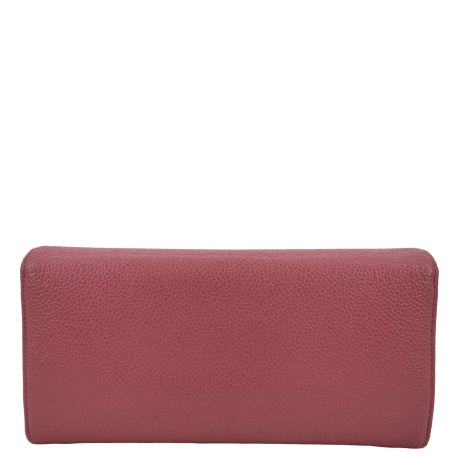 Chanel Timeless CC Flap Caviar Leather Wallet Pink