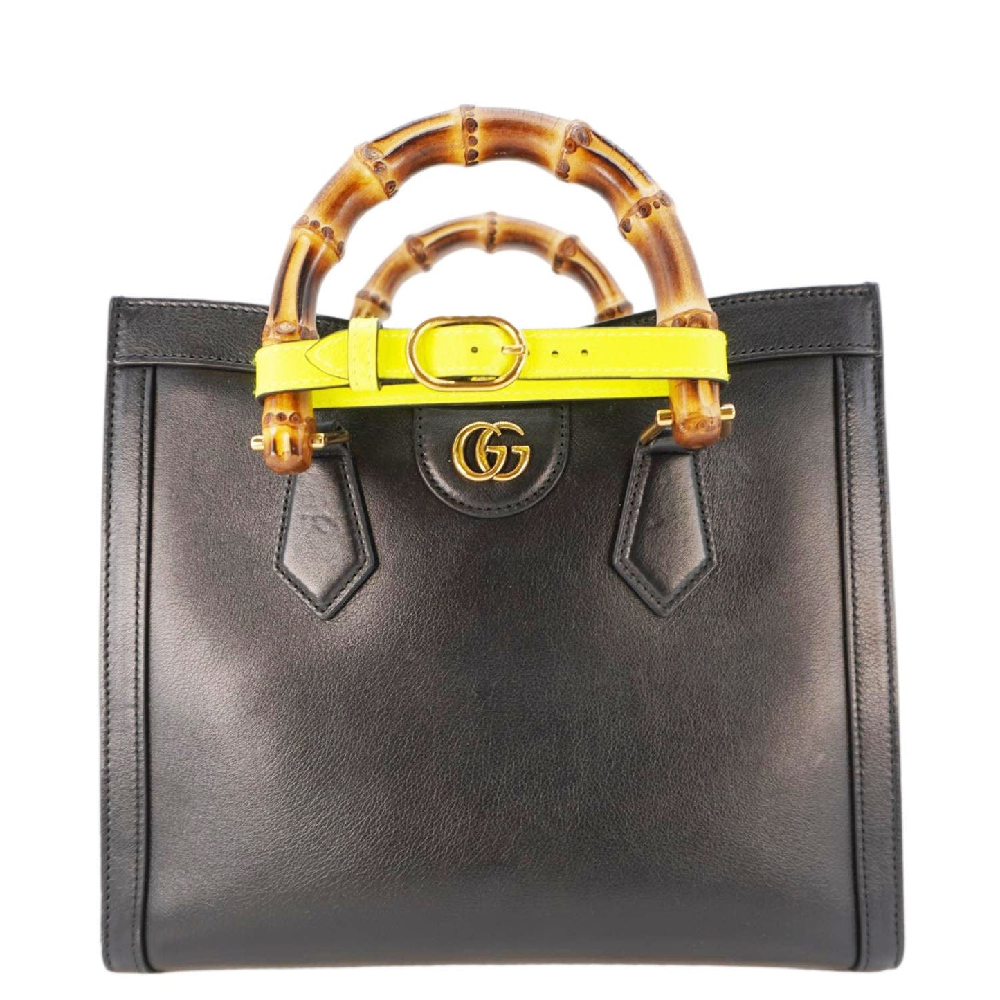 Gucci Bamboo Diana Tote Bag Leather Black