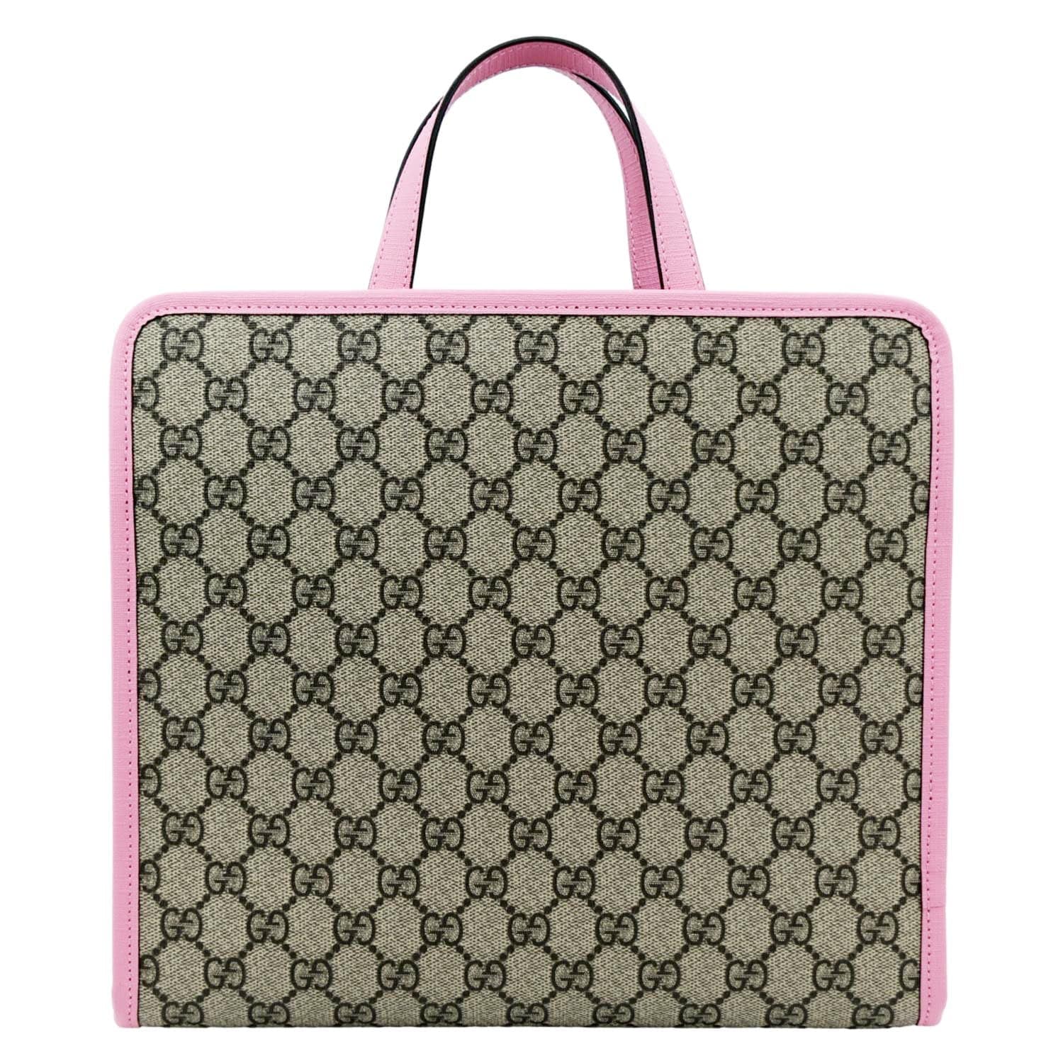 GUCCI Children's 3D Strawberry GG Supreme Canvas Tote Bag Beige 630589