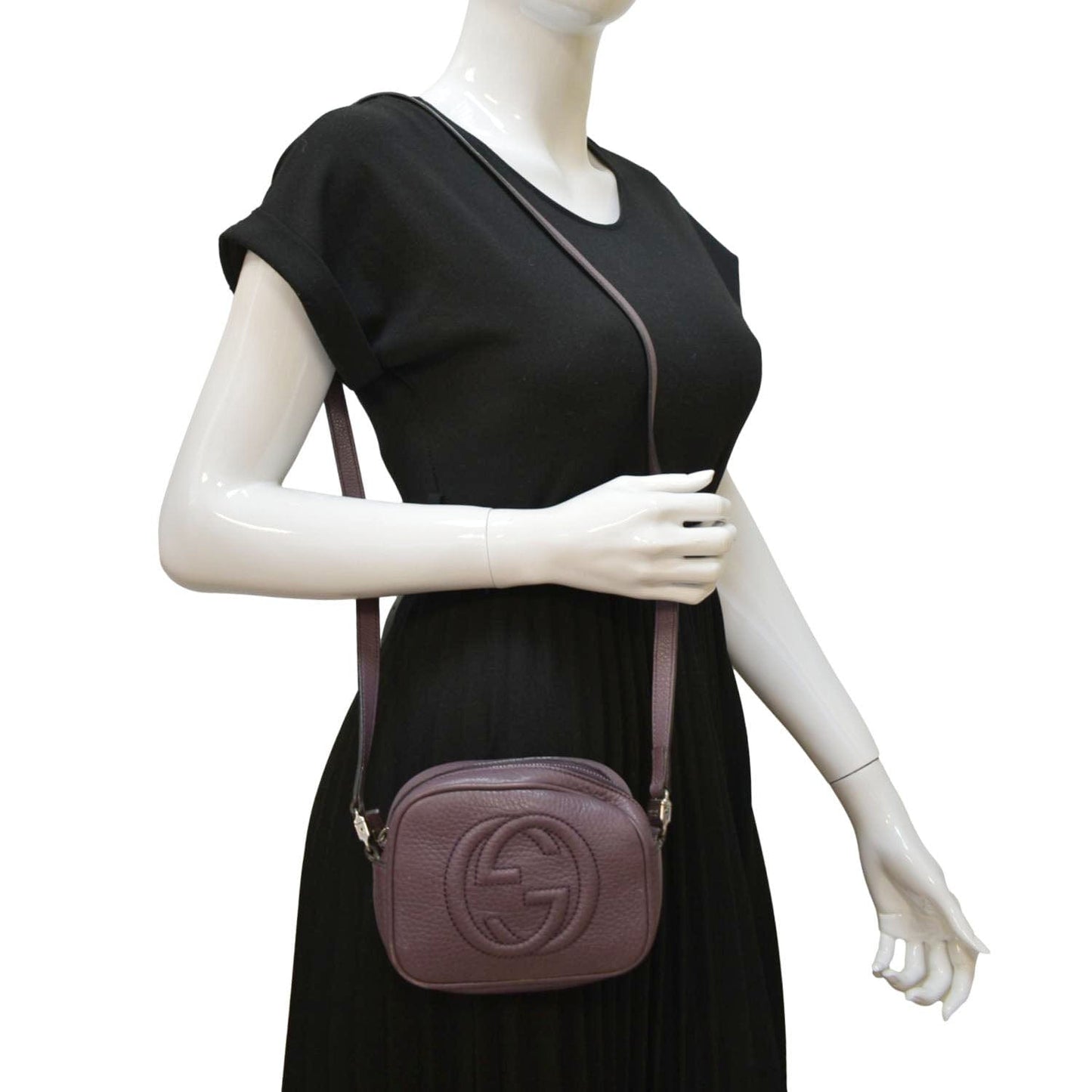 Gucci Soho Disco Crossbody Bag Peonia Flower Leather