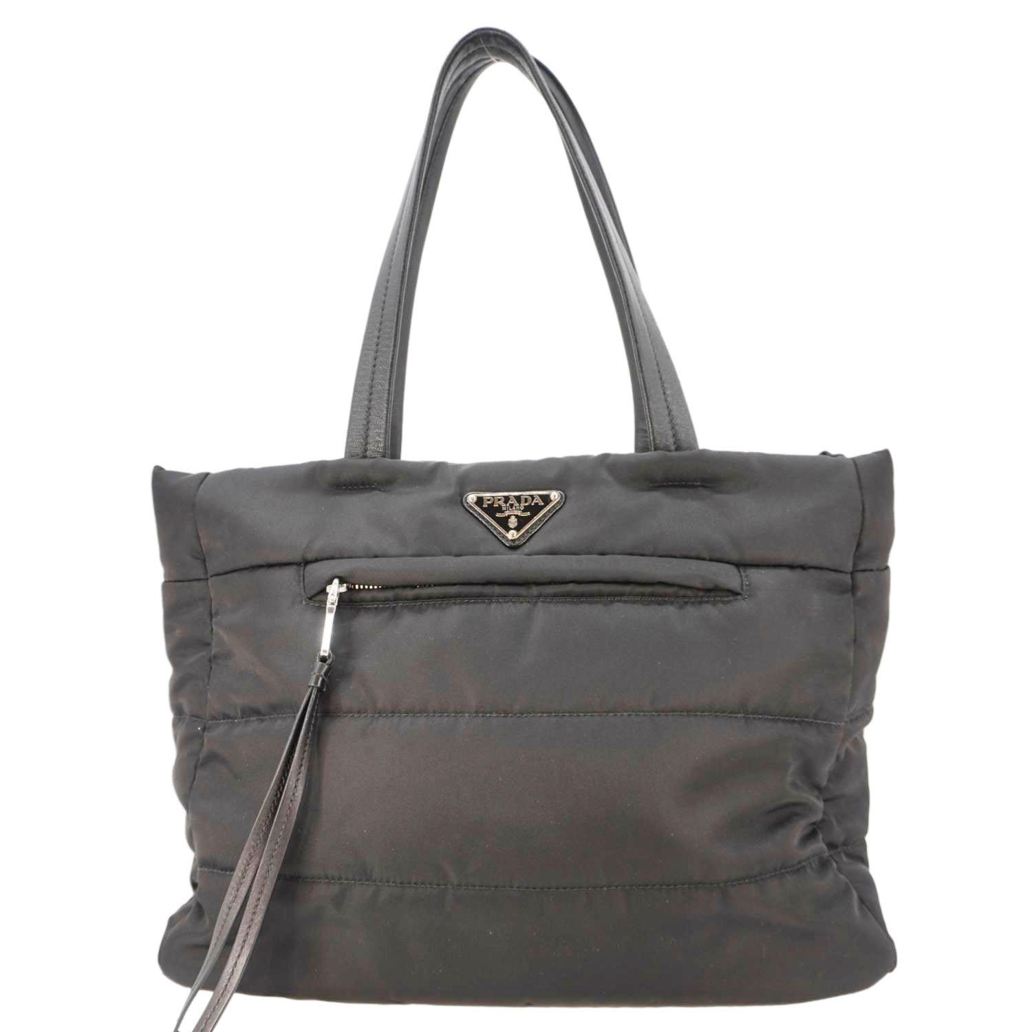 Prada Tessuto Bomber Shopping Tote Bag Nylon Black