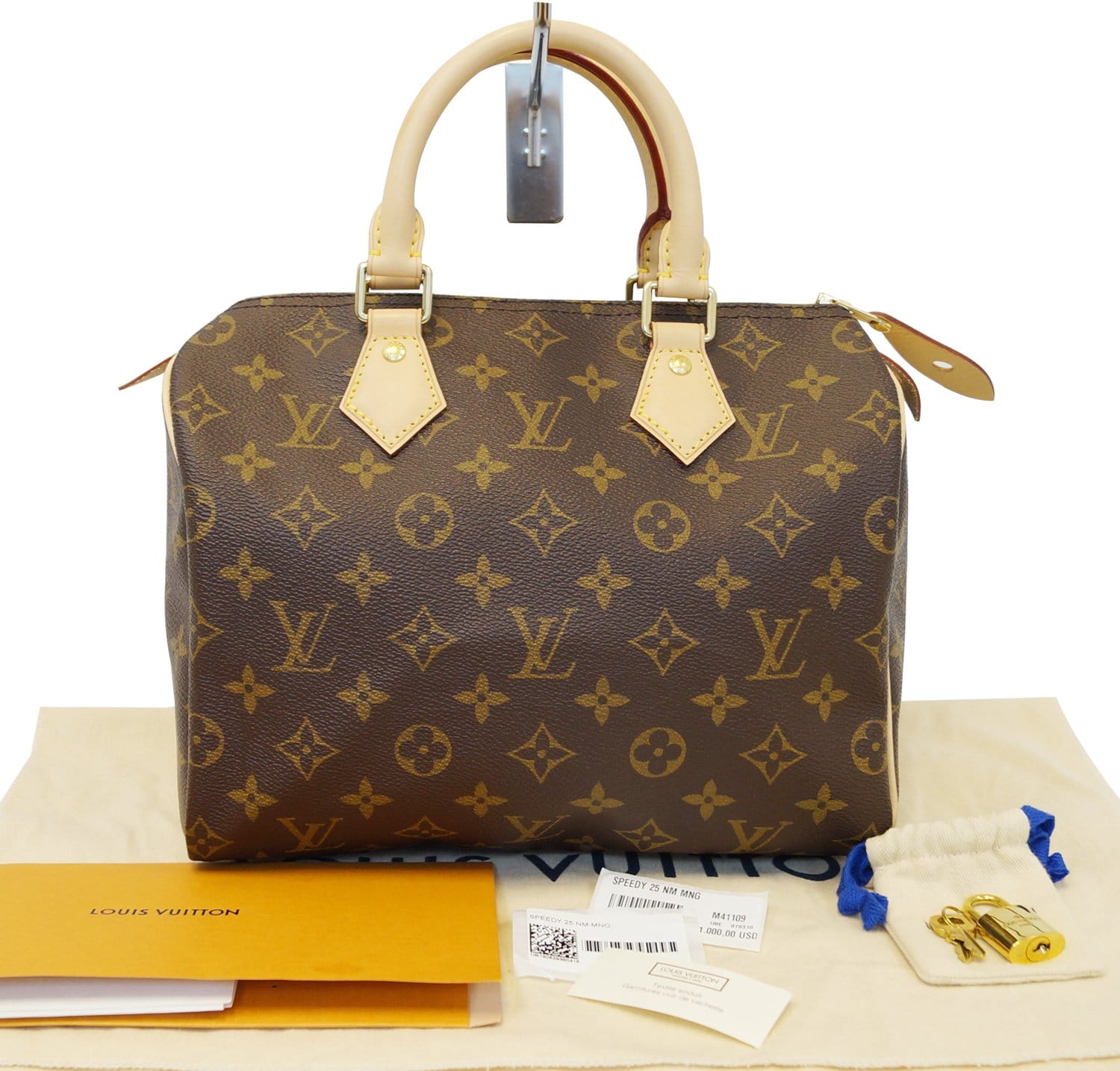 Louis Speedy Satchel Bag Canvas Monogram Travel Bag Bag E4793