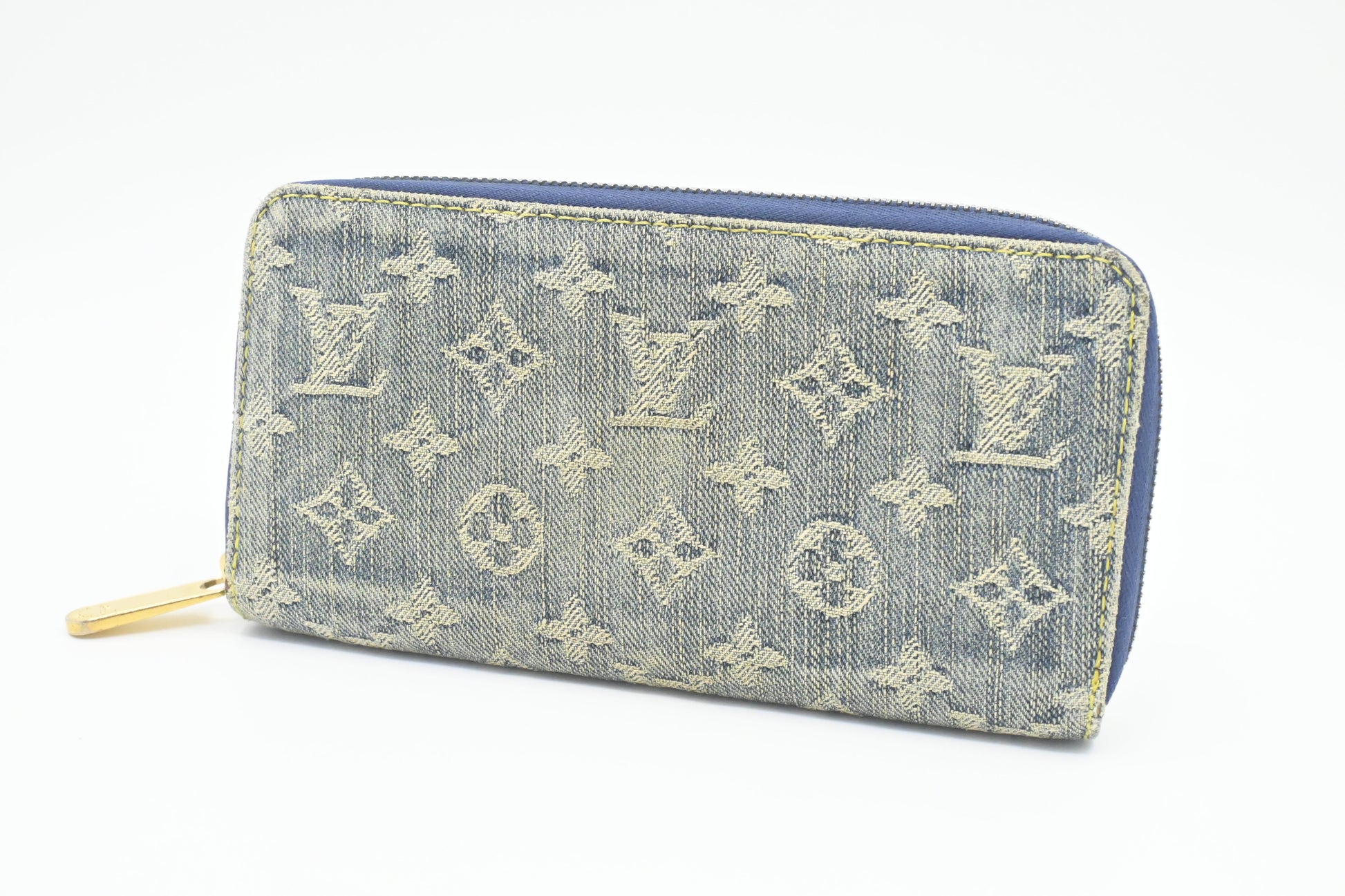 Louis Vuitton Long Zippy Monogram Denim Wallet Case