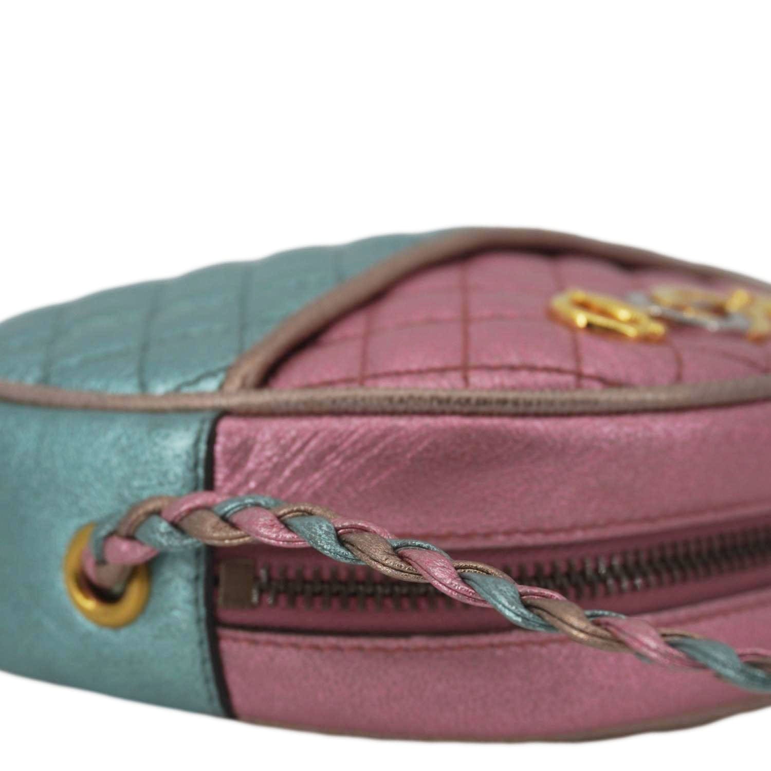 GUCCI Trapuntata Mini Zumi Dome Laminated Nappa Leather Crossbody Bag pink 534951