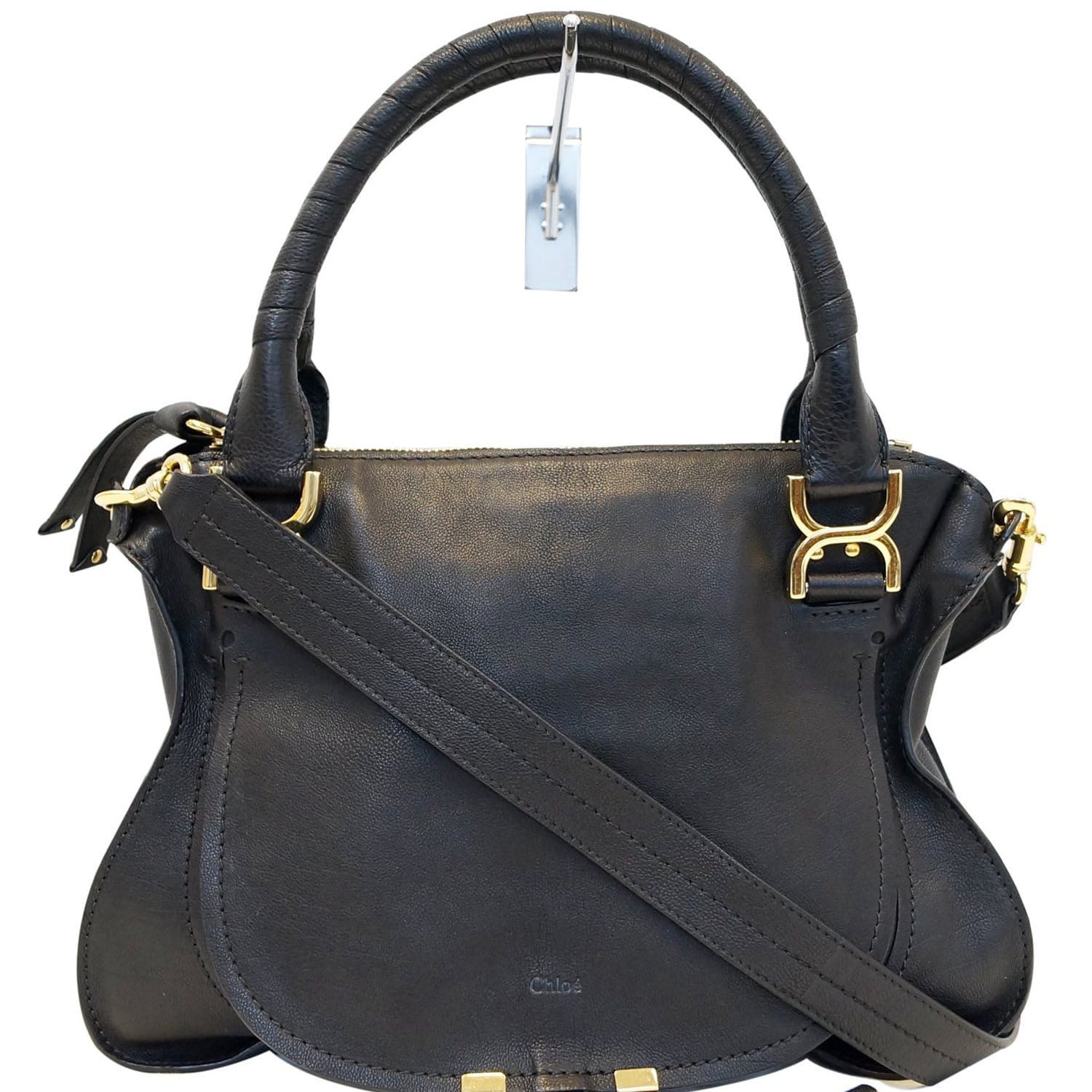 Chloe Marcie Shoulder Handbag Leather Black Shoulder Bag