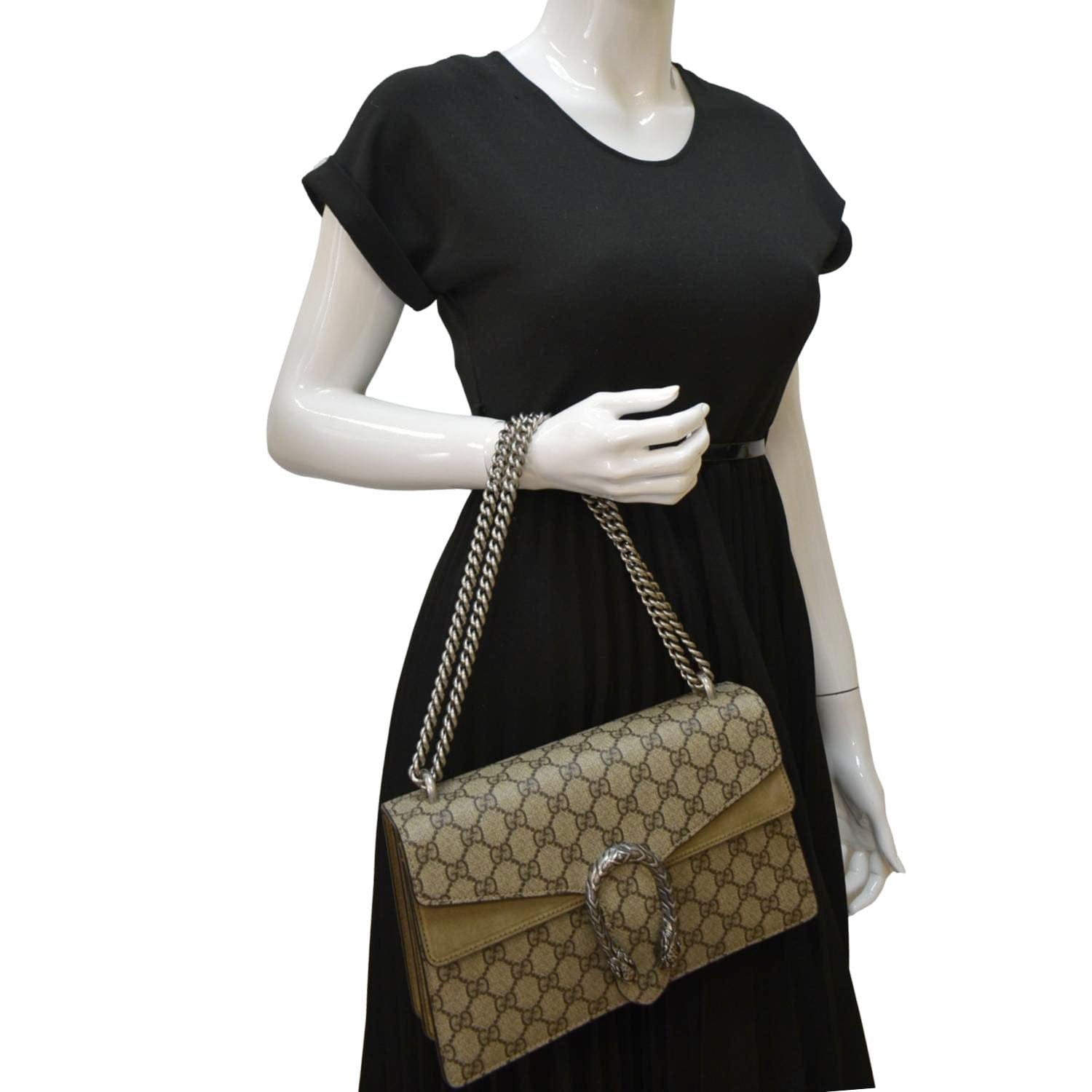 Gucci Dionysus Supreme Shoulder Bag Canvas Beige Small 1