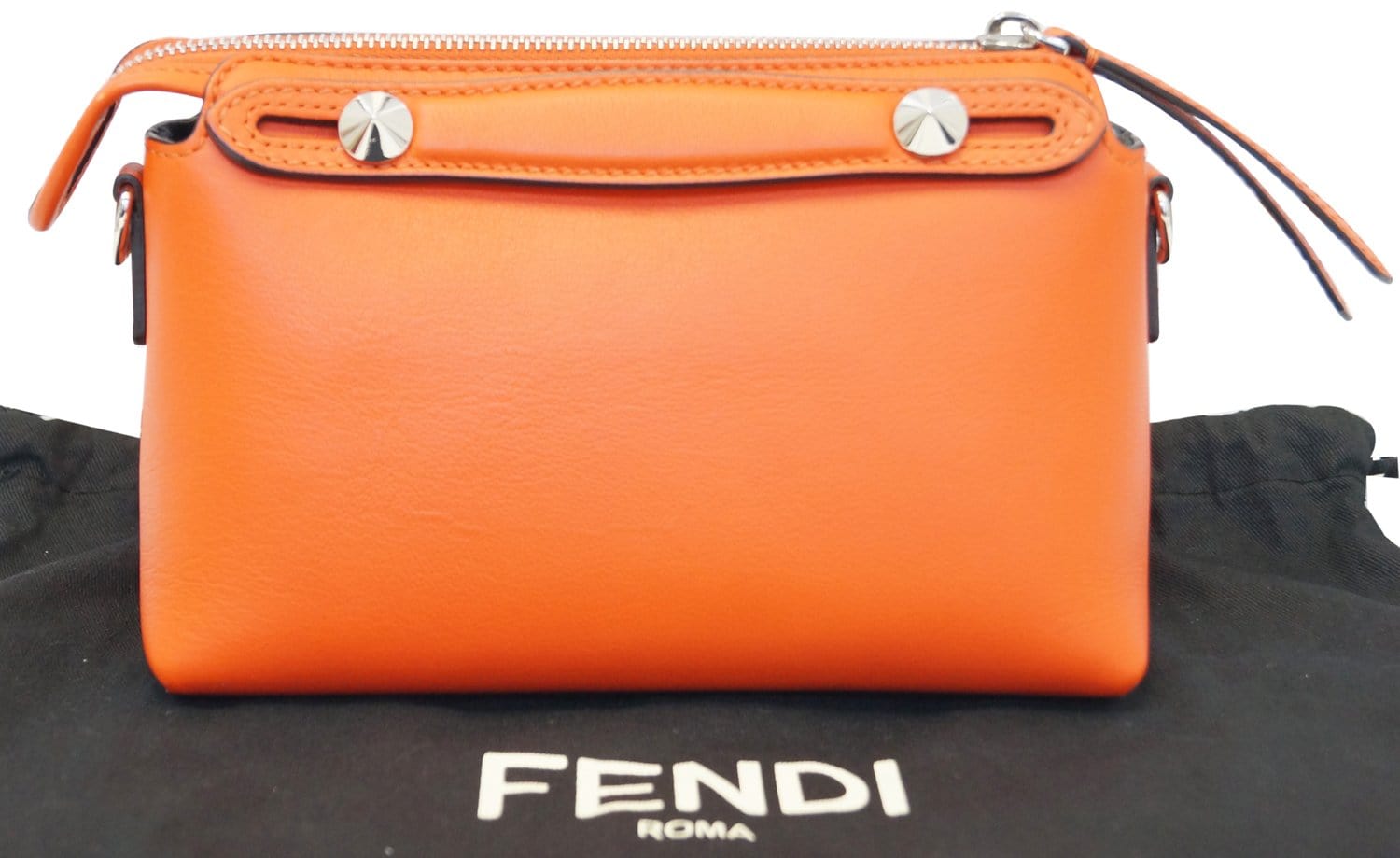 Fendi By The Way Shoulder Crossbody Bag Leather Orange Mini Shoulder Bag