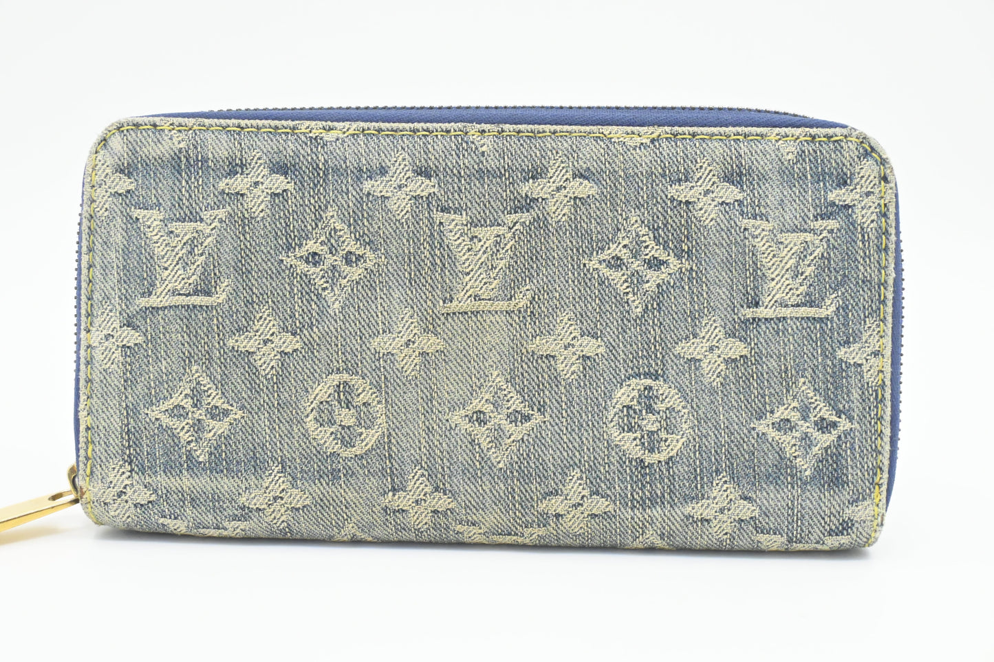 Louis Vuitton Long Zippy Monogram Denim Wallet Case