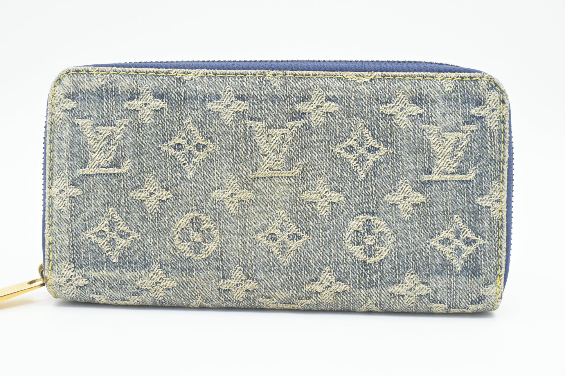 Louis Vuitton Long Zippy Monogram Denim Wallet Case