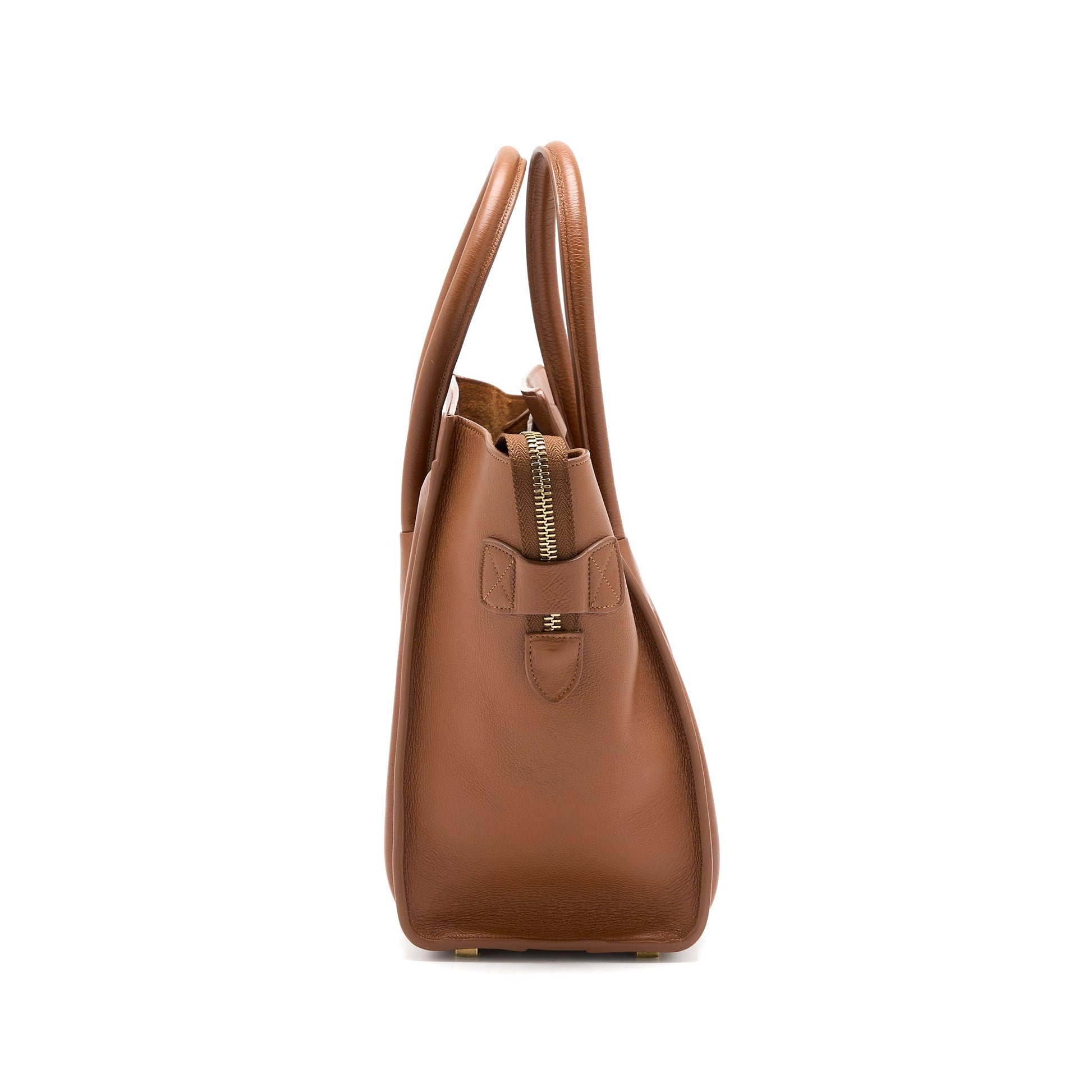 Celine Micro Luggage Purse Calfskin Handbag Brown Travel Bag