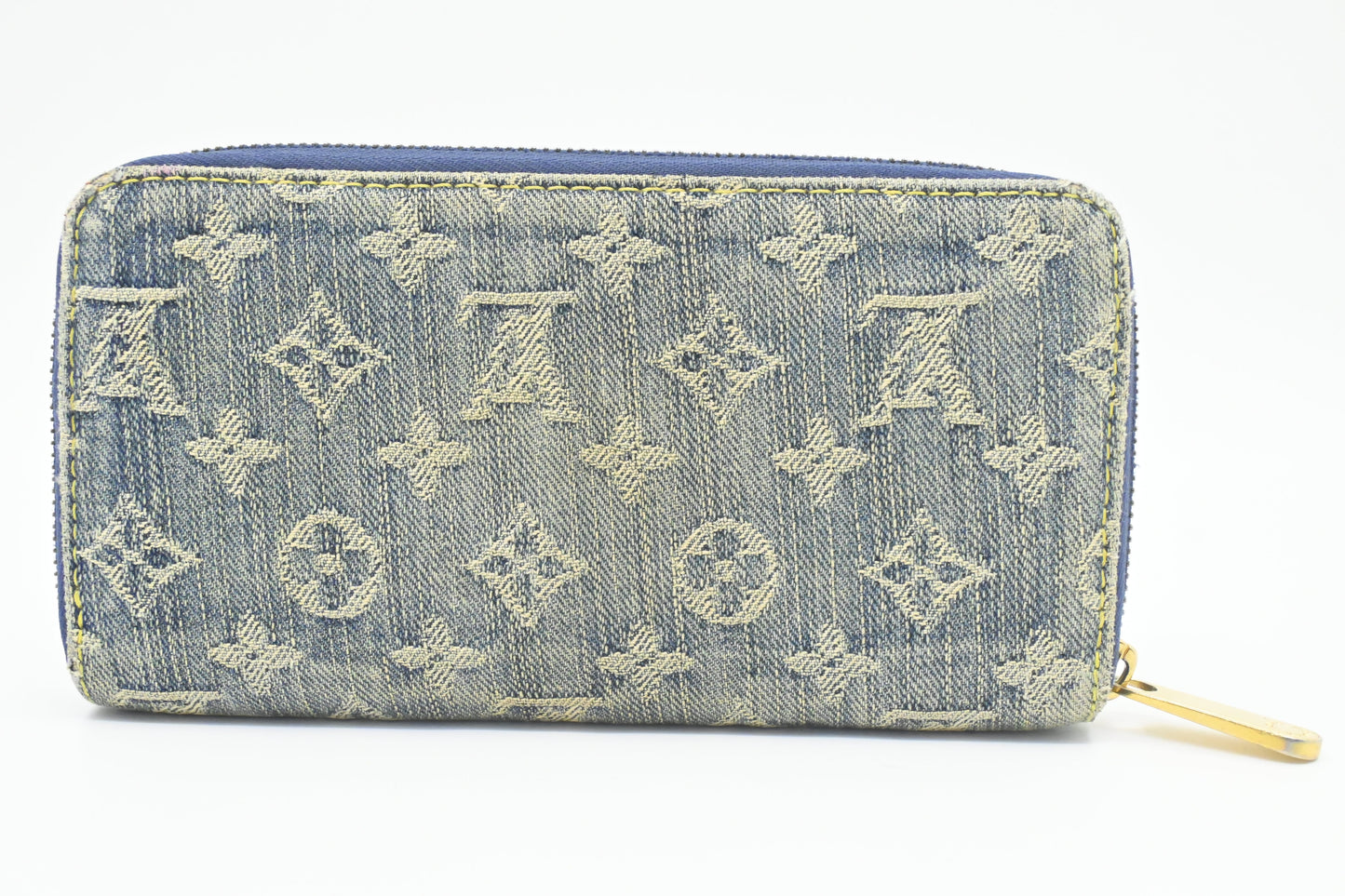 Louis Vuitton Long Zippy Monogram Denim Wallet Case