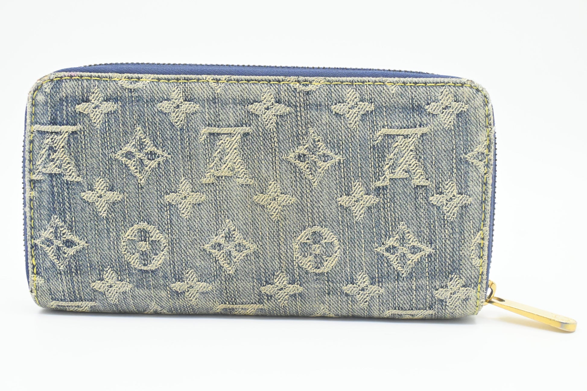 Louis Vuitton Long Zippy Monogram Denim Wallet Case