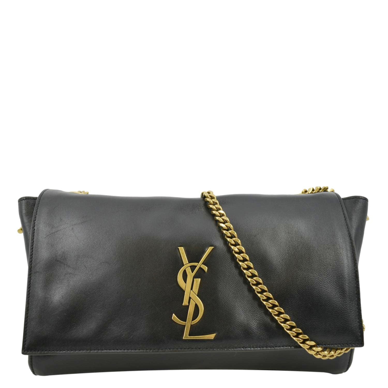 YSL Saint Laurent Saint Kate Reversible Crossbody Bag Leather Black