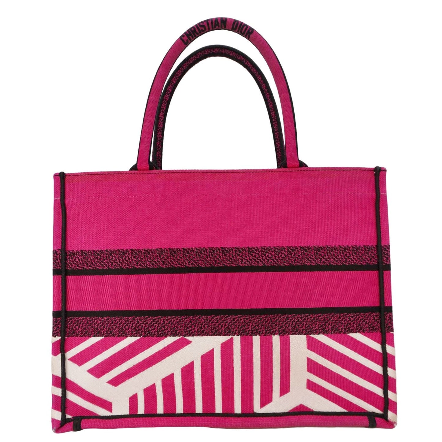 Dior Butterfly Book Tote Bag Canvas Pink