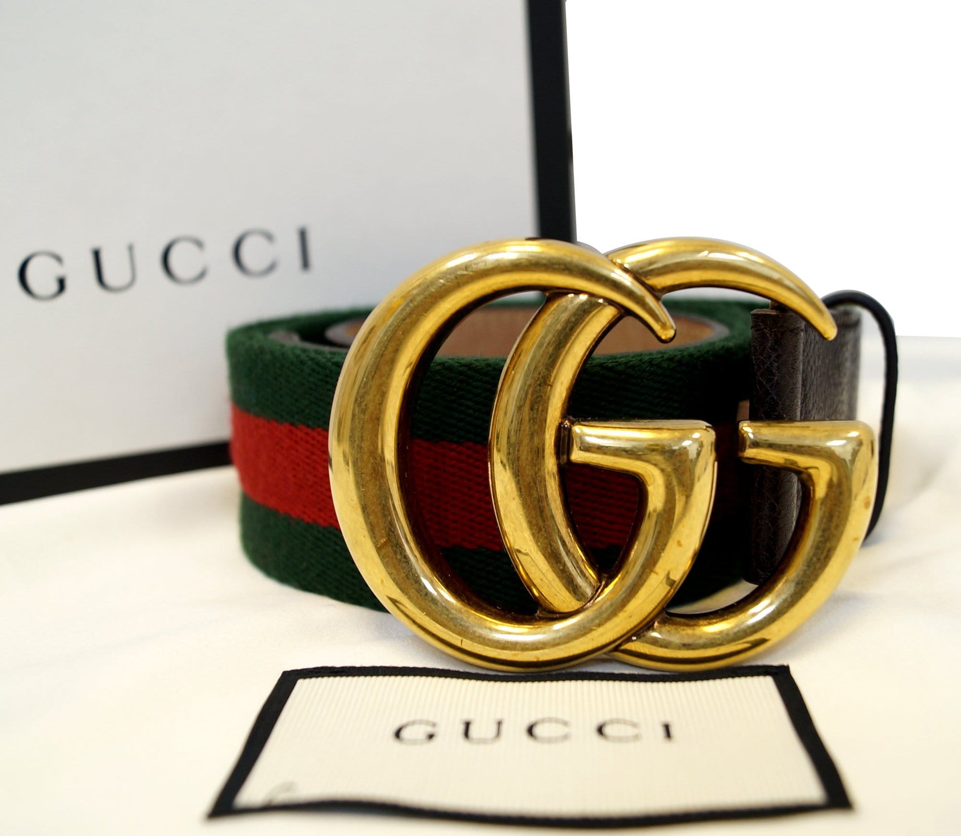 Gucci Web Belt With Double Buckle Handbag Accessory