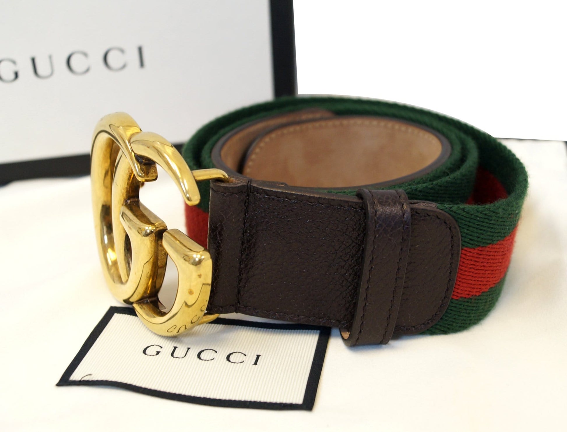 Gucci Web Belt With Double Buckle Handbag Accessory