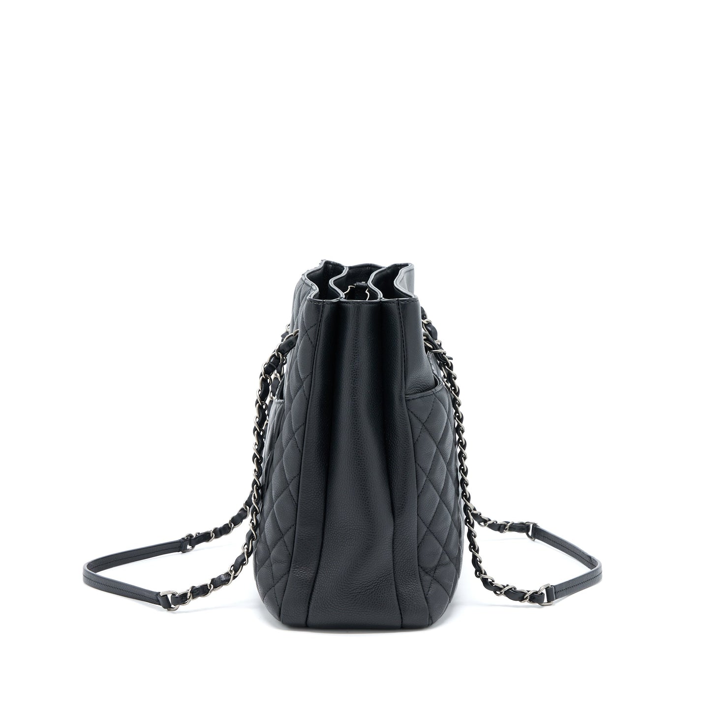 Chanel Urban Companion Caviar Ruthenium Hardware Black Tote Bag