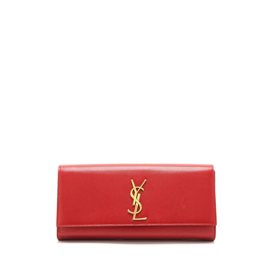 YSL Saint Laurent Clutch Caviar Red Clutch Bag