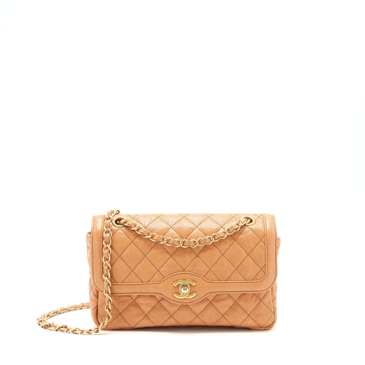 Chanel Seasonal Flap Grained Calfskin GHW Pink Shoulder Bag