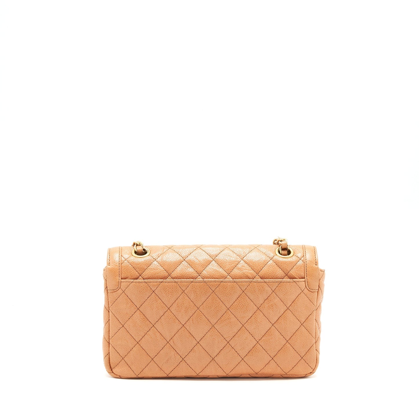 Chanel Seasonal Flap Grained Calfskin GHW Pink Shoulder Bag