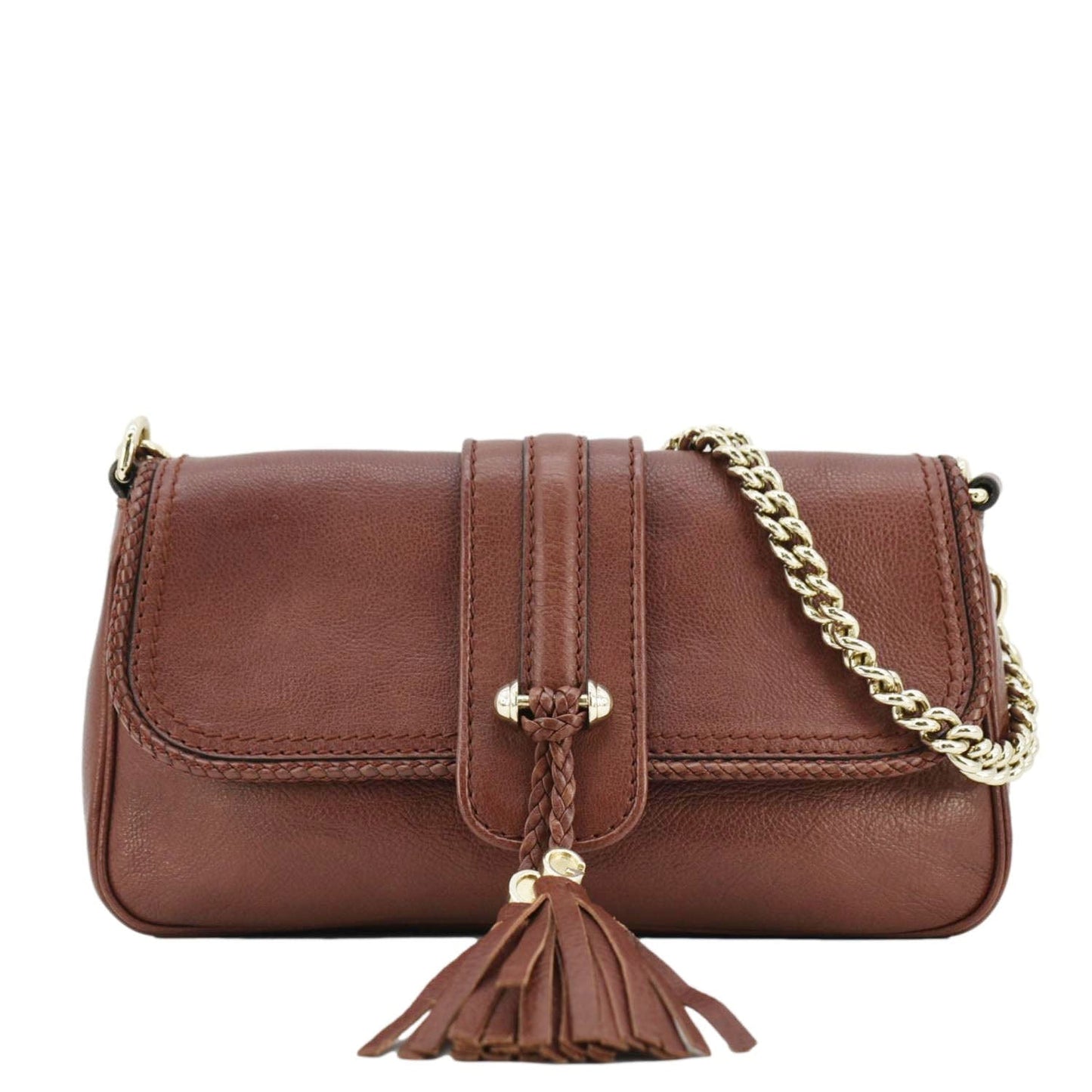 Gucci Marrakech Evening Shoulder Bag Dark Leather Brown