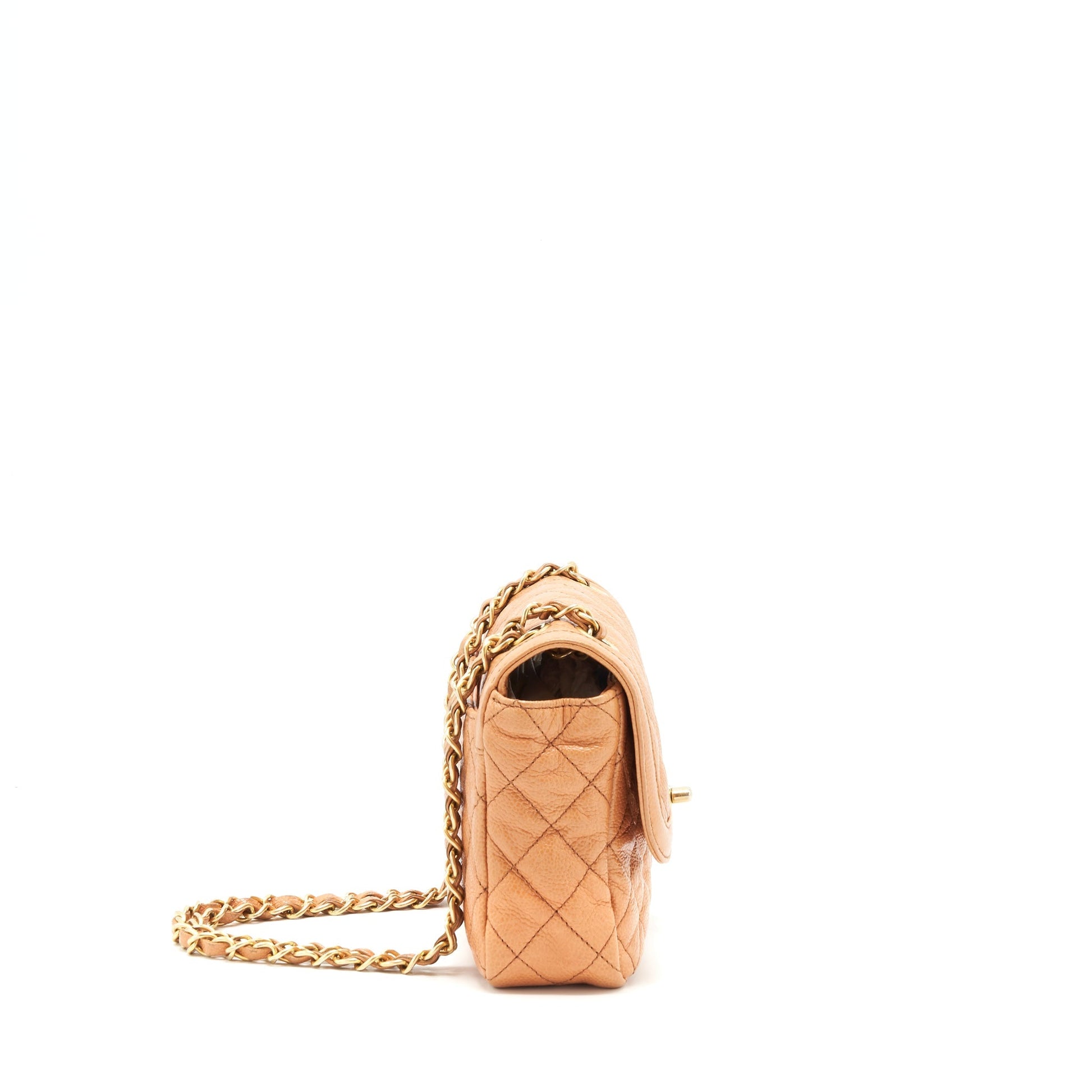 Chanel Seasonal Flap Grained Calfskin GHW Pink Shoulder Bag