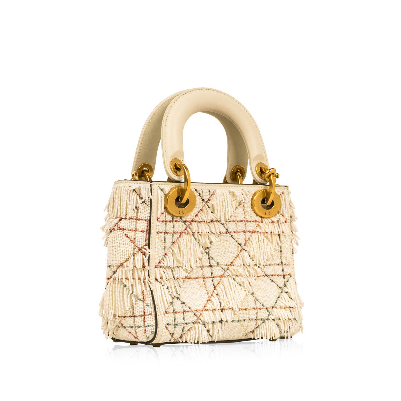 Dior Christian Beaded Tassel Tote Bag Mini