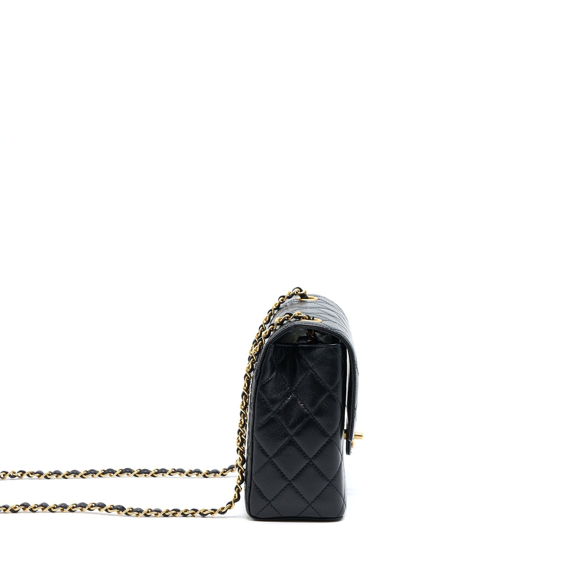 Chanel 22K Retro Classic New Square Flap Black Shoulder Bag 4