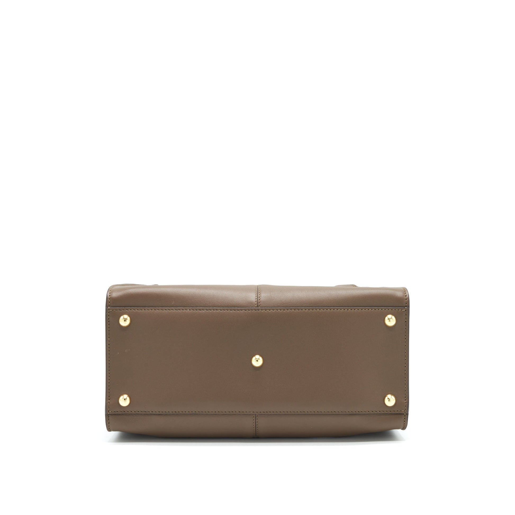 Fendi Peekaboo Lite Handbag Brown Medium Travel Bag