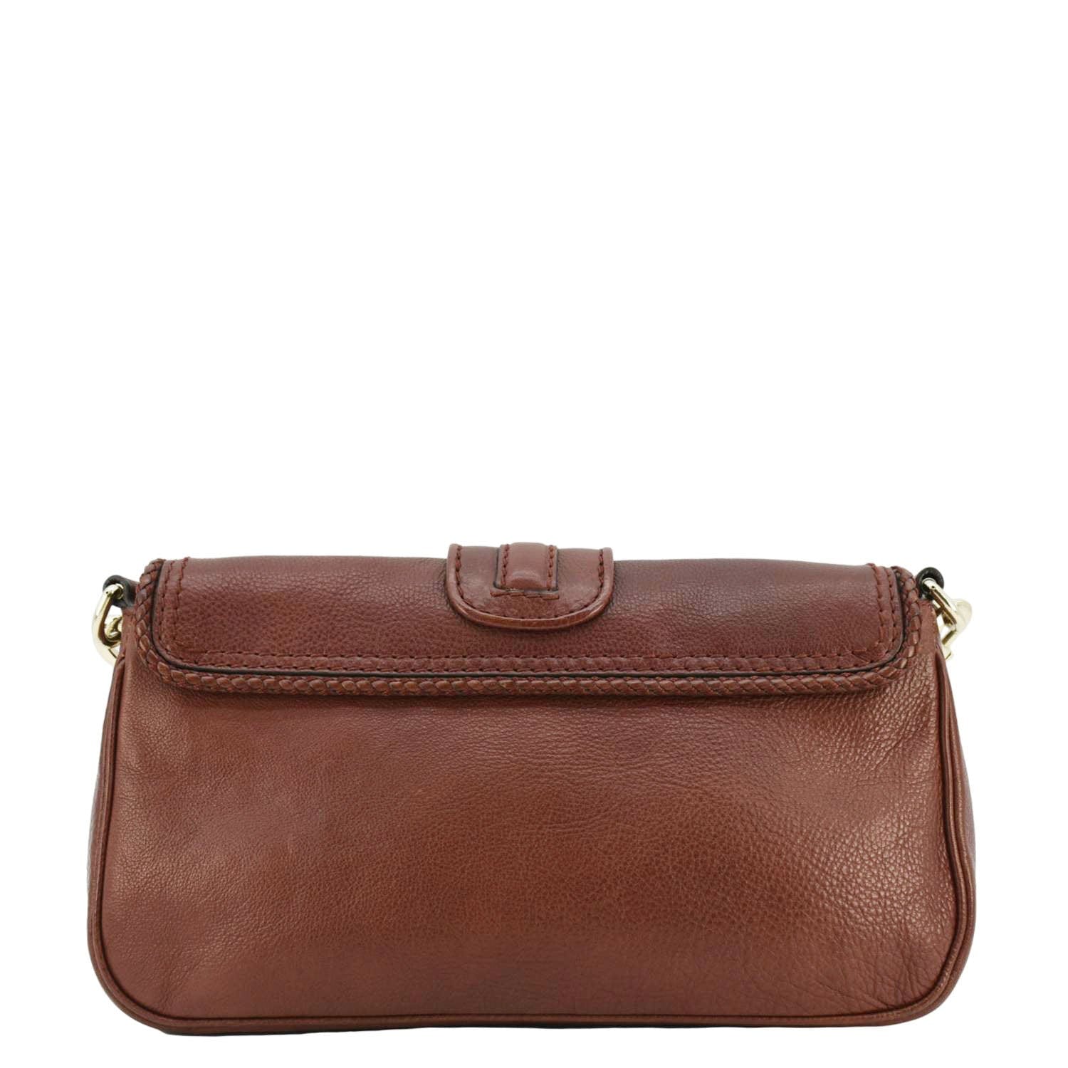 Gucci Marrakech Evening Shoulder Bag Dark Leather Brown