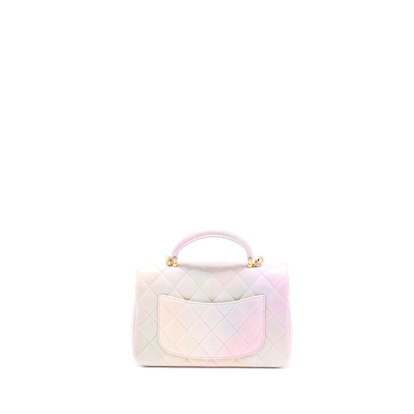 Chanel Top Handle Rectangular Flap OmbrÃ© Lambskin Multicolour Mini Bag