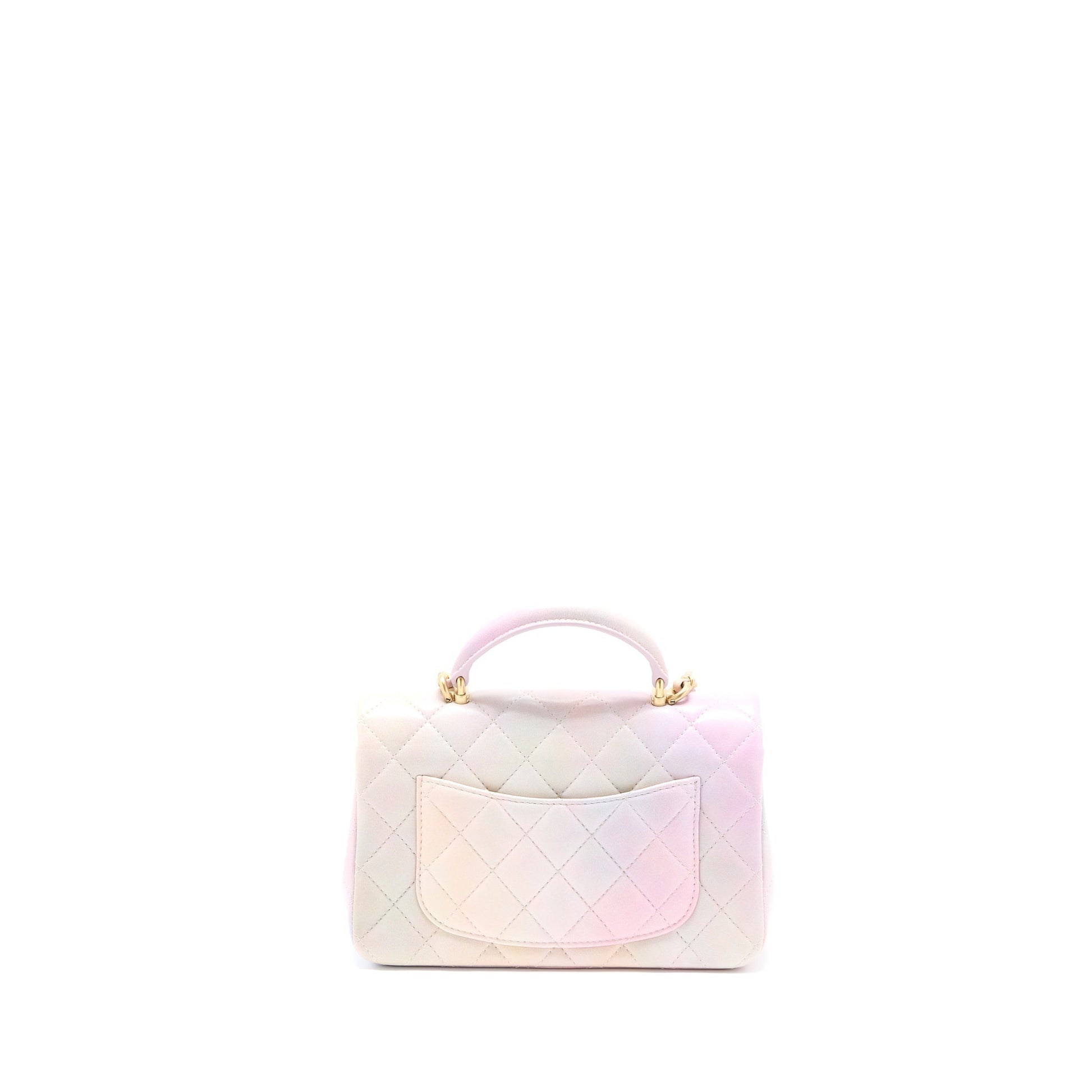Chanel Top Handle Rectangular Flap OmbrÃ© Lambskin Multicolour Mini Bag