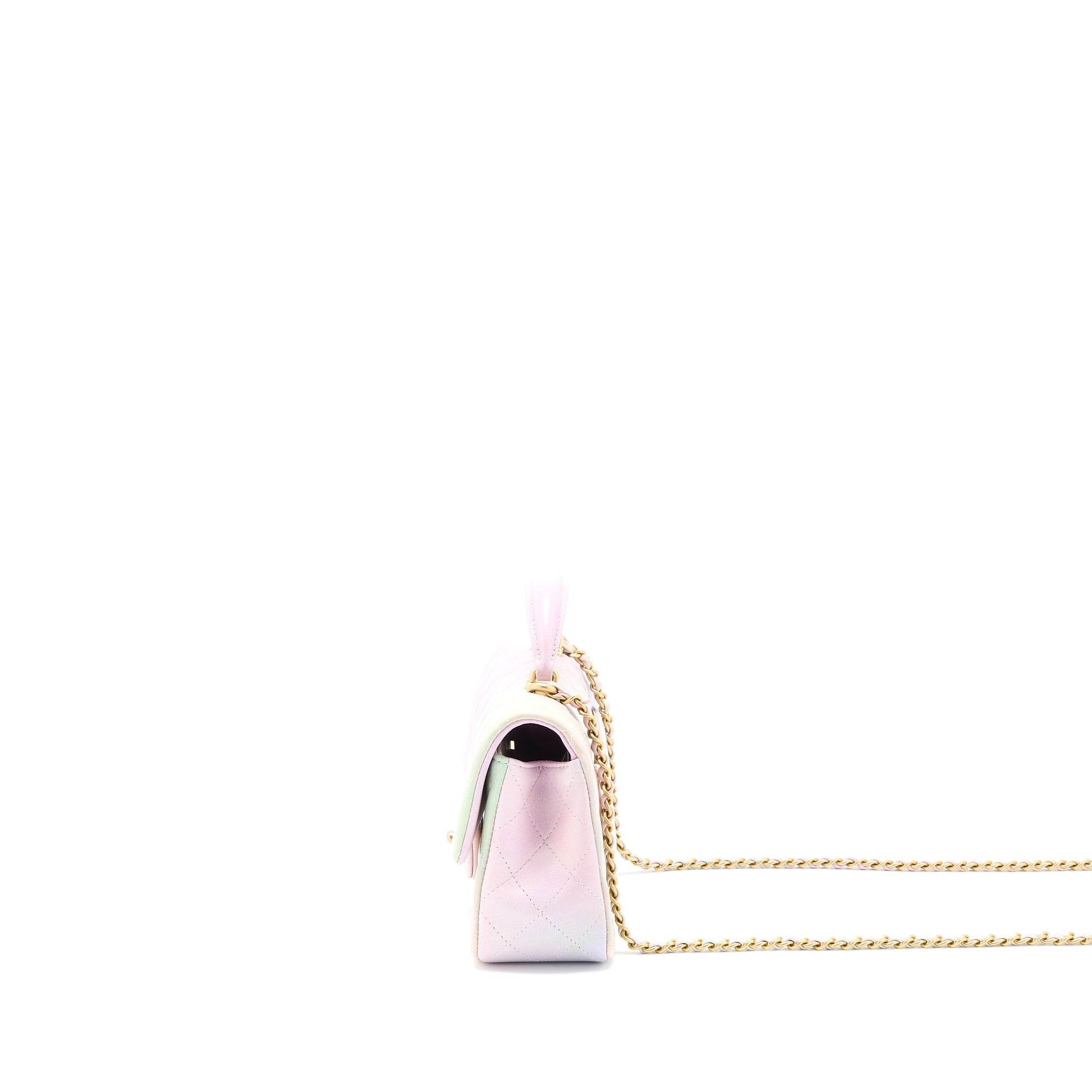 Chanel Top Handle Rectangular Flap OmbrÃ© Lambskin Multicolour Mini Bag