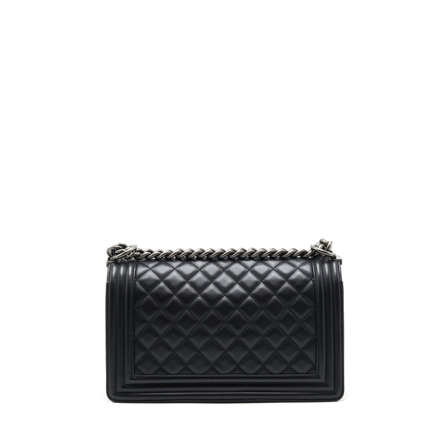 Chanel boy Lambskin Ruthenium SHW Black Handbag