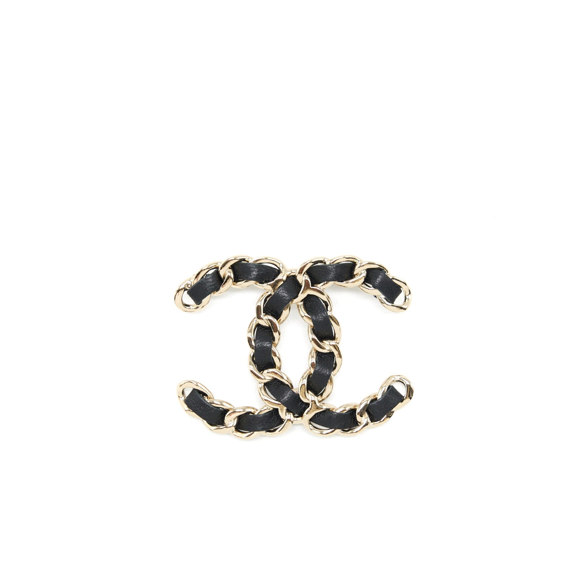 Chanel CC Brooch LGHW Black Leather Handbag