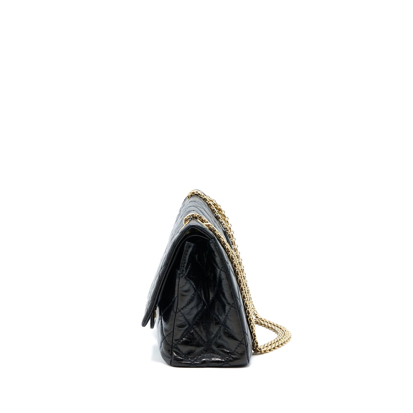 Chanel 2.55 Reissue 227 Shiny Aged Calfskin Black Handbag