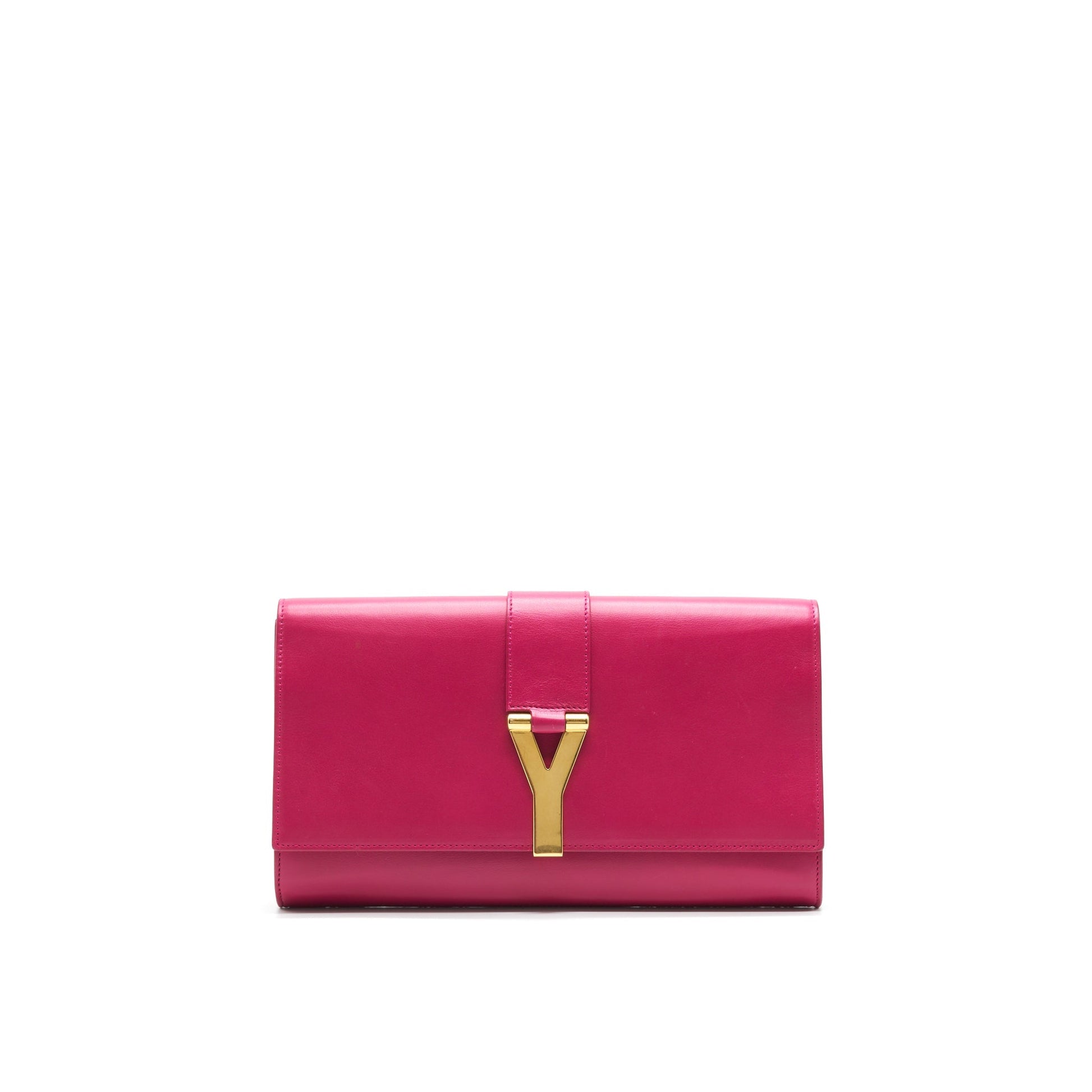 YSL Saint Laurent Clutch In Fuchsia Clutch Bag