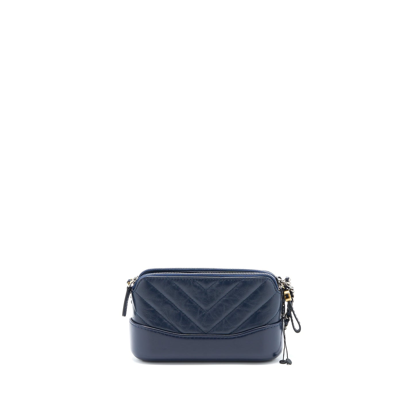 Chanel Gabrielle on Aged Calfskin Navy SHW Clutch Bag