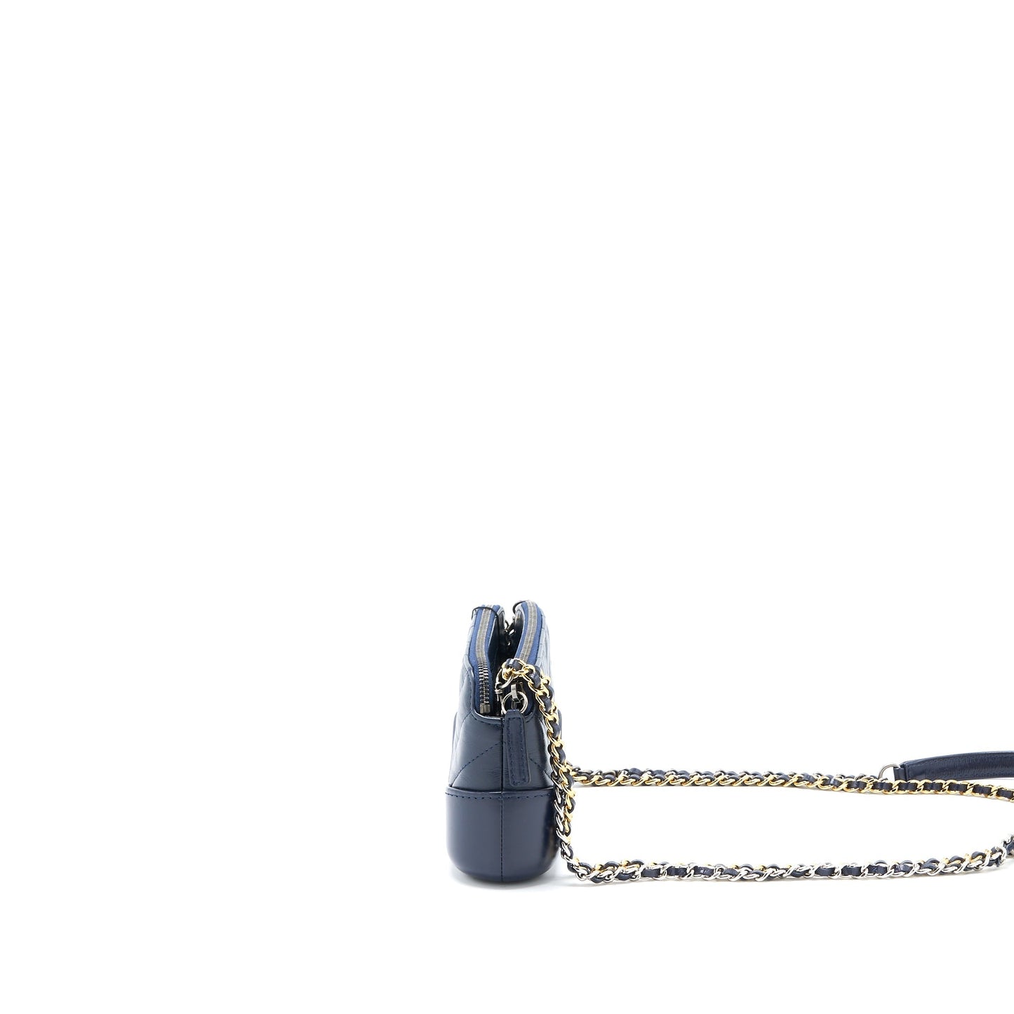 Chanel Gabrielle on Aged Calfskin Navy SHW Clutch Bag