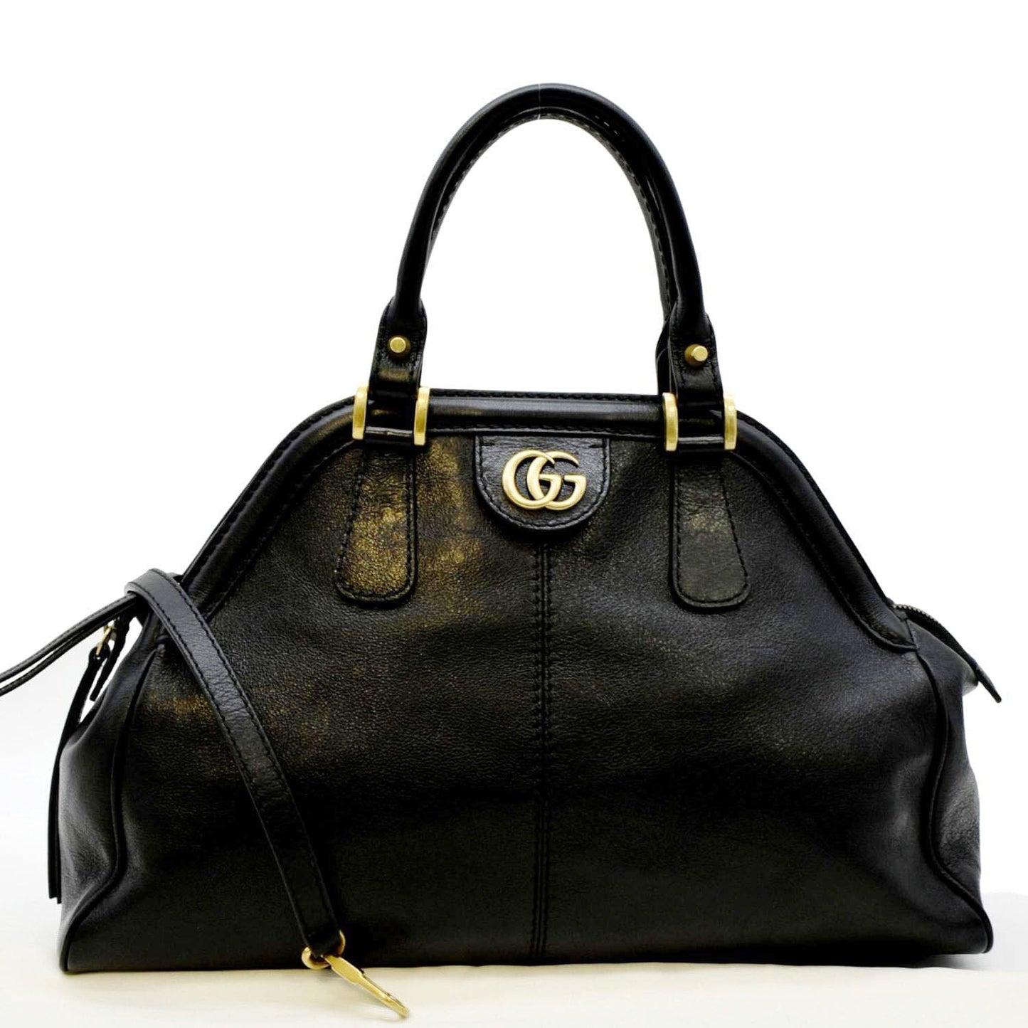 Gucci Re Belle Calfskin Tote Bag Leather Black