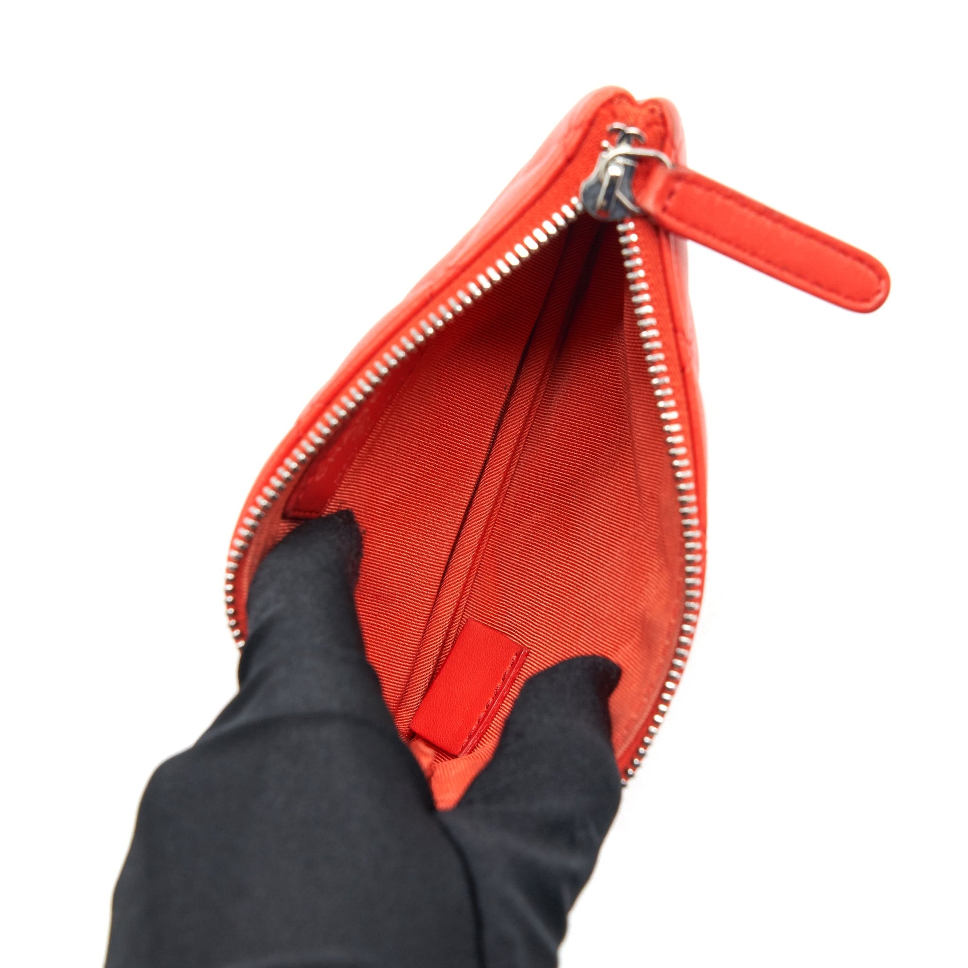 Chanel O- Lambskin SHW Red Small Handbag