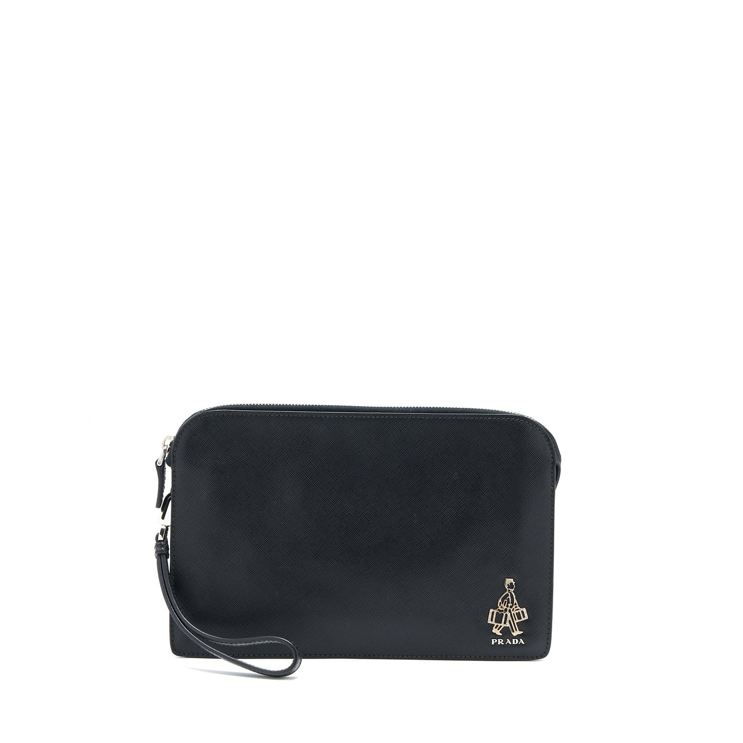 Prada MenâS Clutch Soffiano Handbag Black Clutch Bag