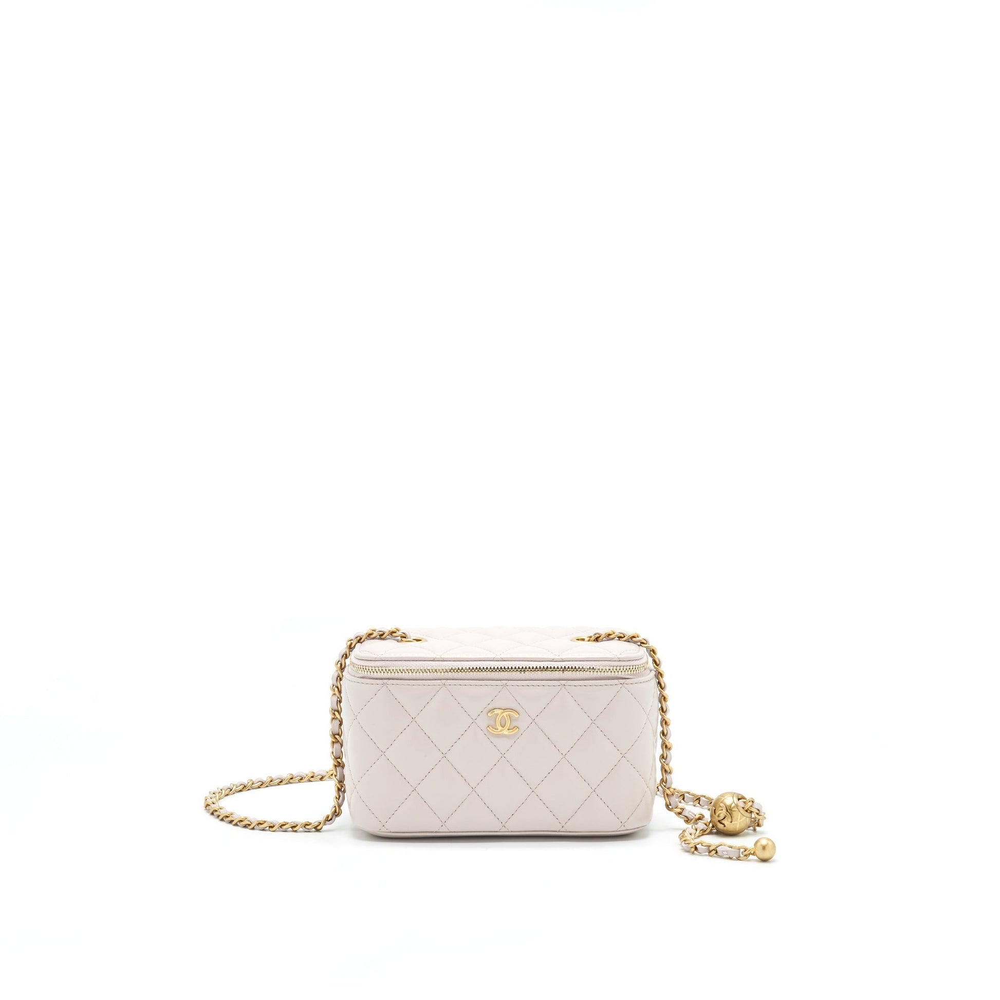 Chanel Pearl Crush Long Vanity On Lambskin Handbag